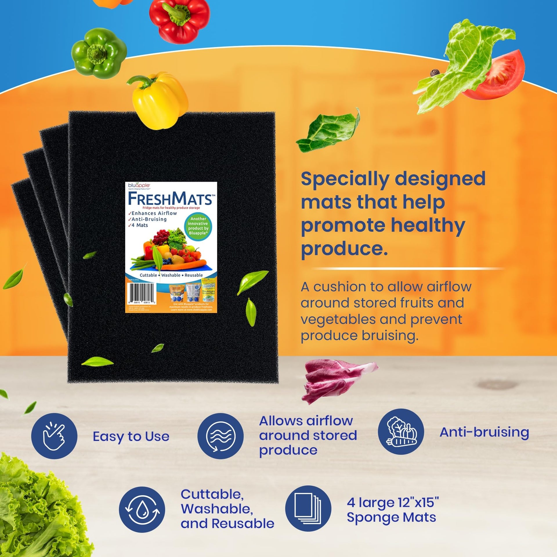 FreshMats Refrigerator Bin Liner (5 Sq Ft)