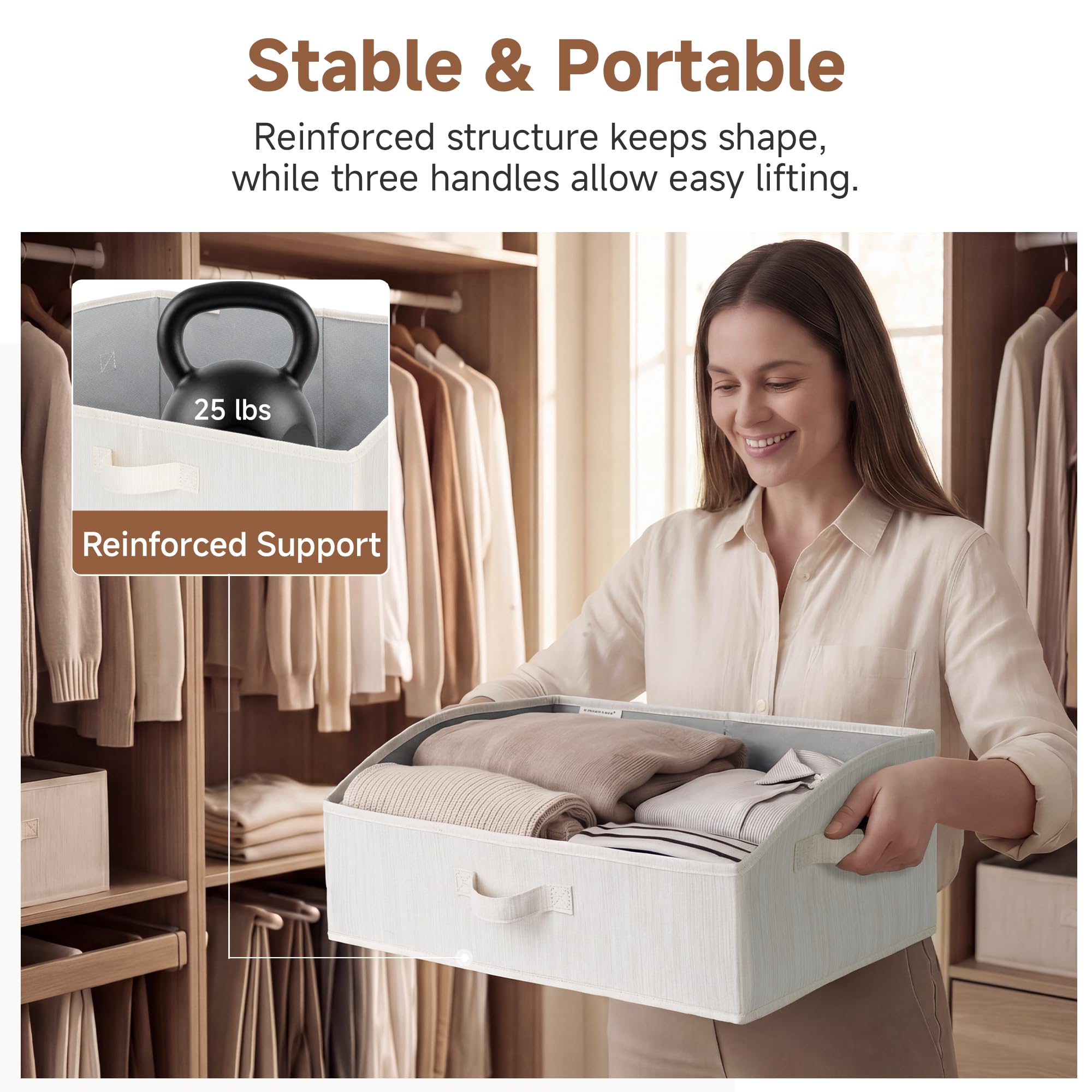 Closet Storage Bins Trapezoid (3 Count)