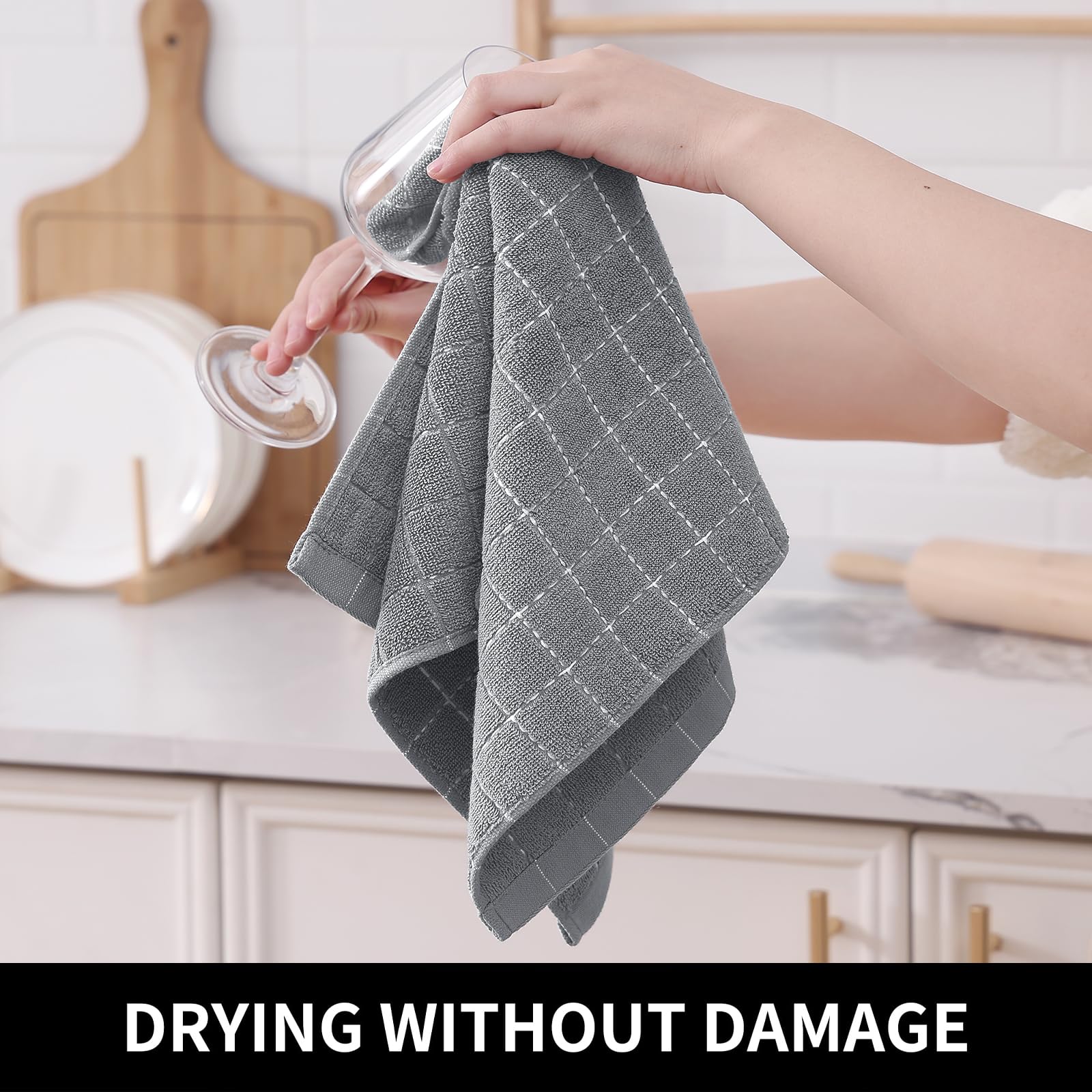 100% Cotton Terry Kitchen Towels (8 Count)