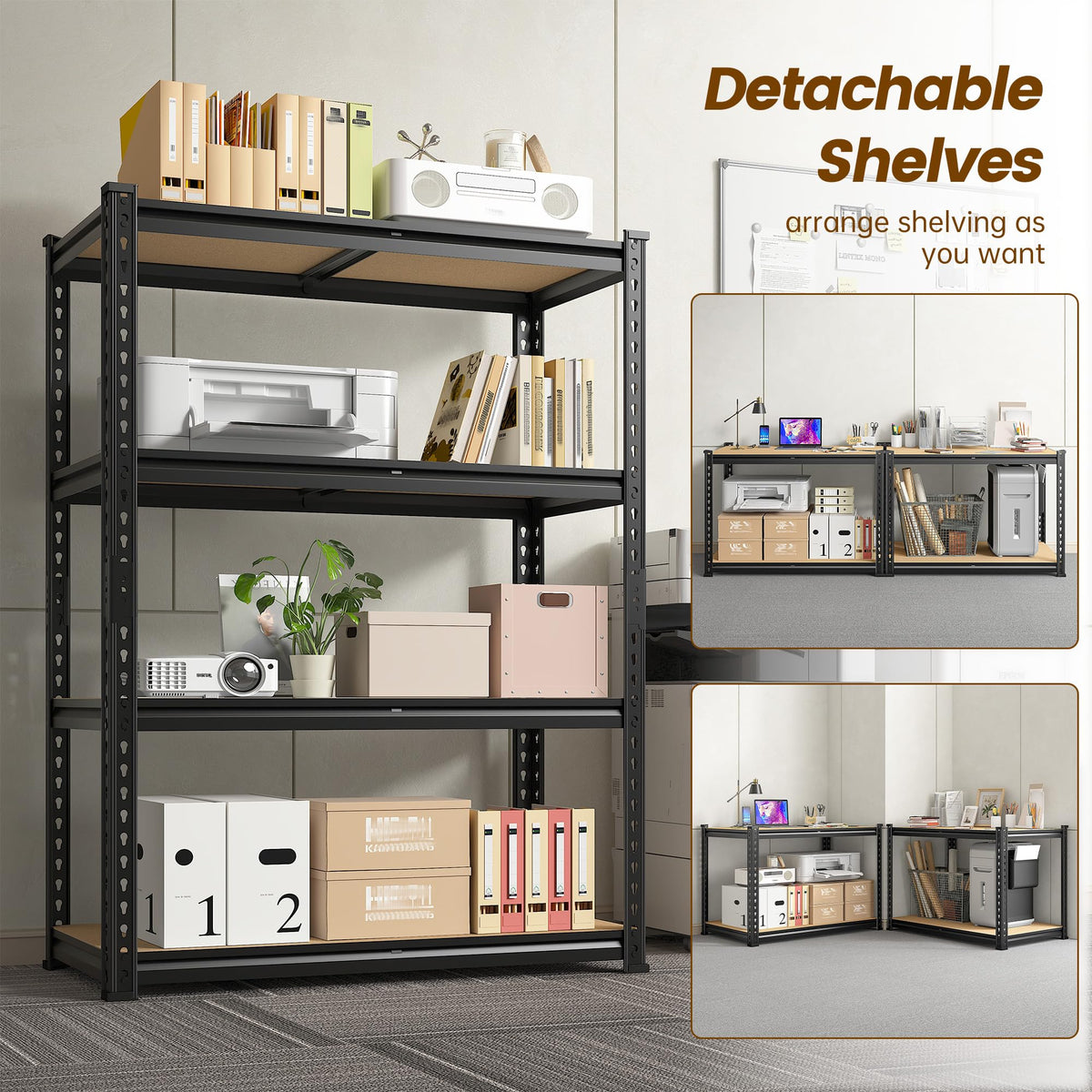 4 Tier Storage Shelves Dual