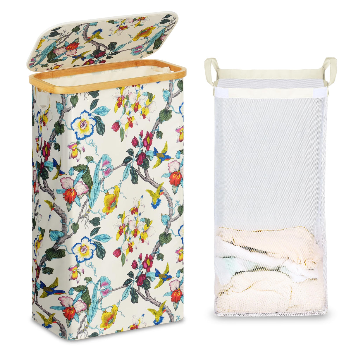 Slim Laundry Basket with Lid