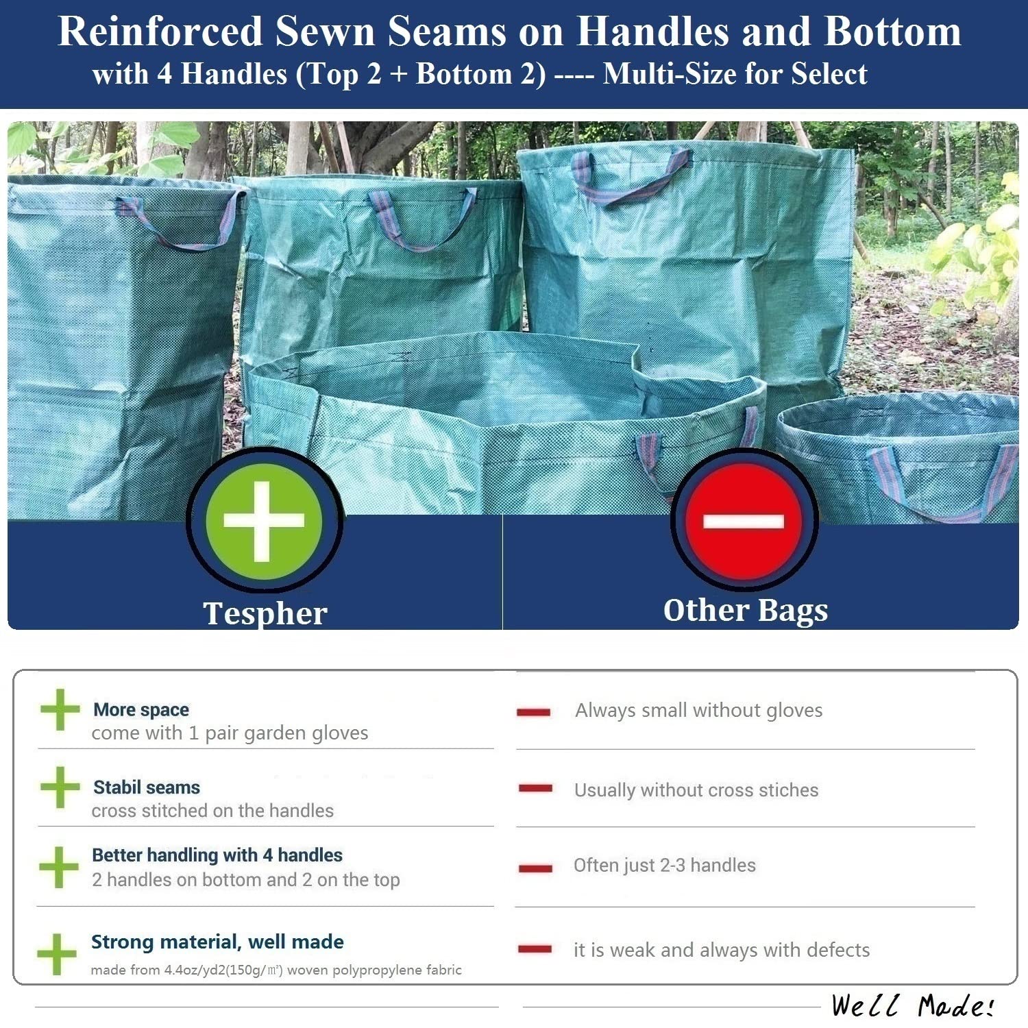 Standard 2 Pack 16 Gallon Yard Lawn Garden Bags (2 Count)