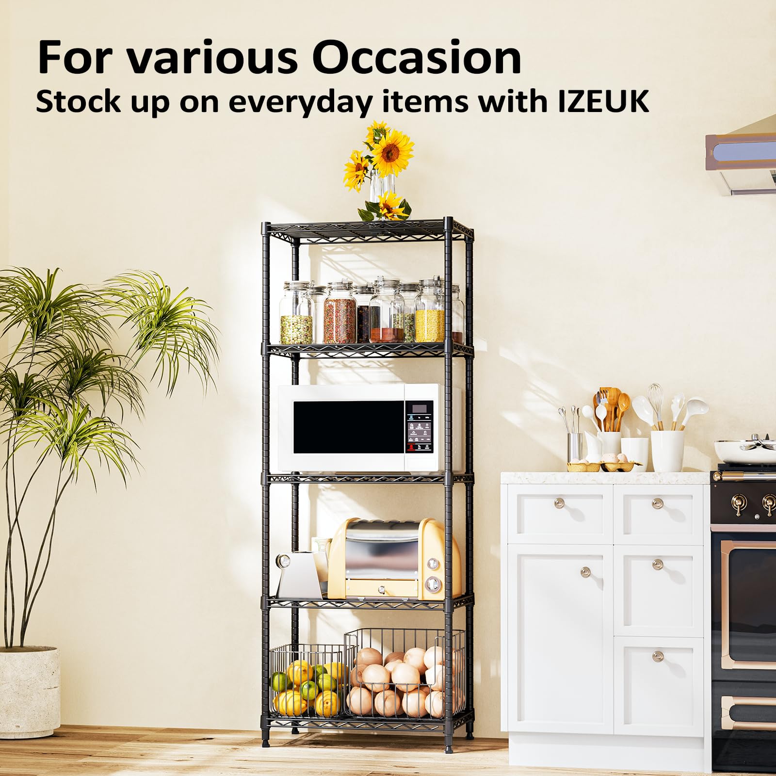 5 Tier Wire Shelving Unit