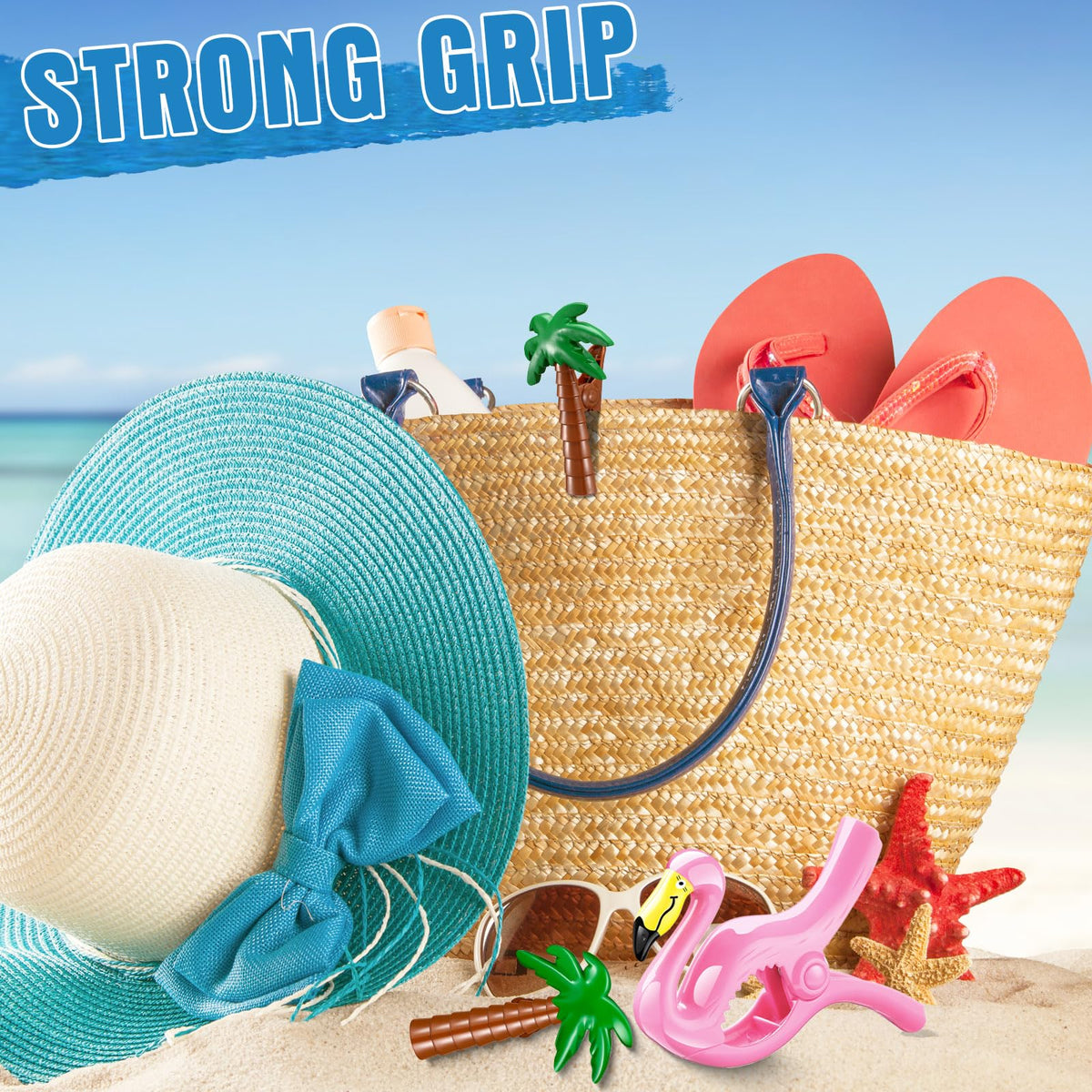 4 Pcs Beach Towel Clips (4 Count)