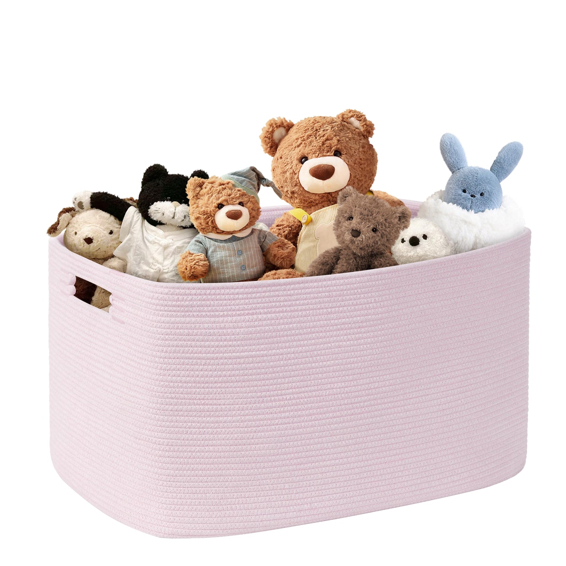 86L Large Woven Laundry Basket Hamper with Handles