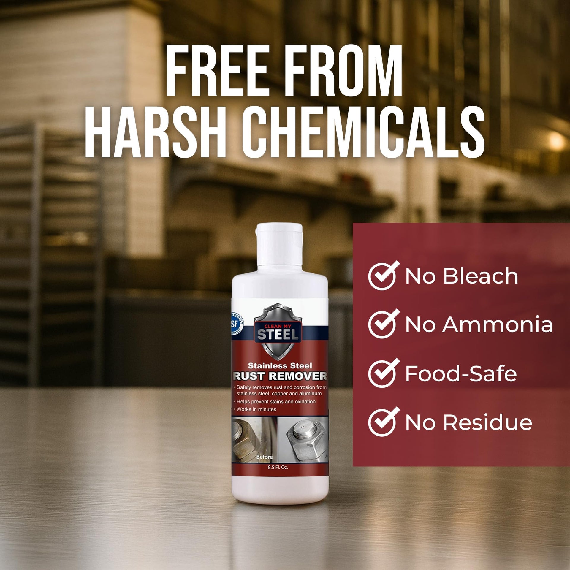 Stainless Steel Rust Remover Cream 8.5 oz (8.5 Fl Oz)