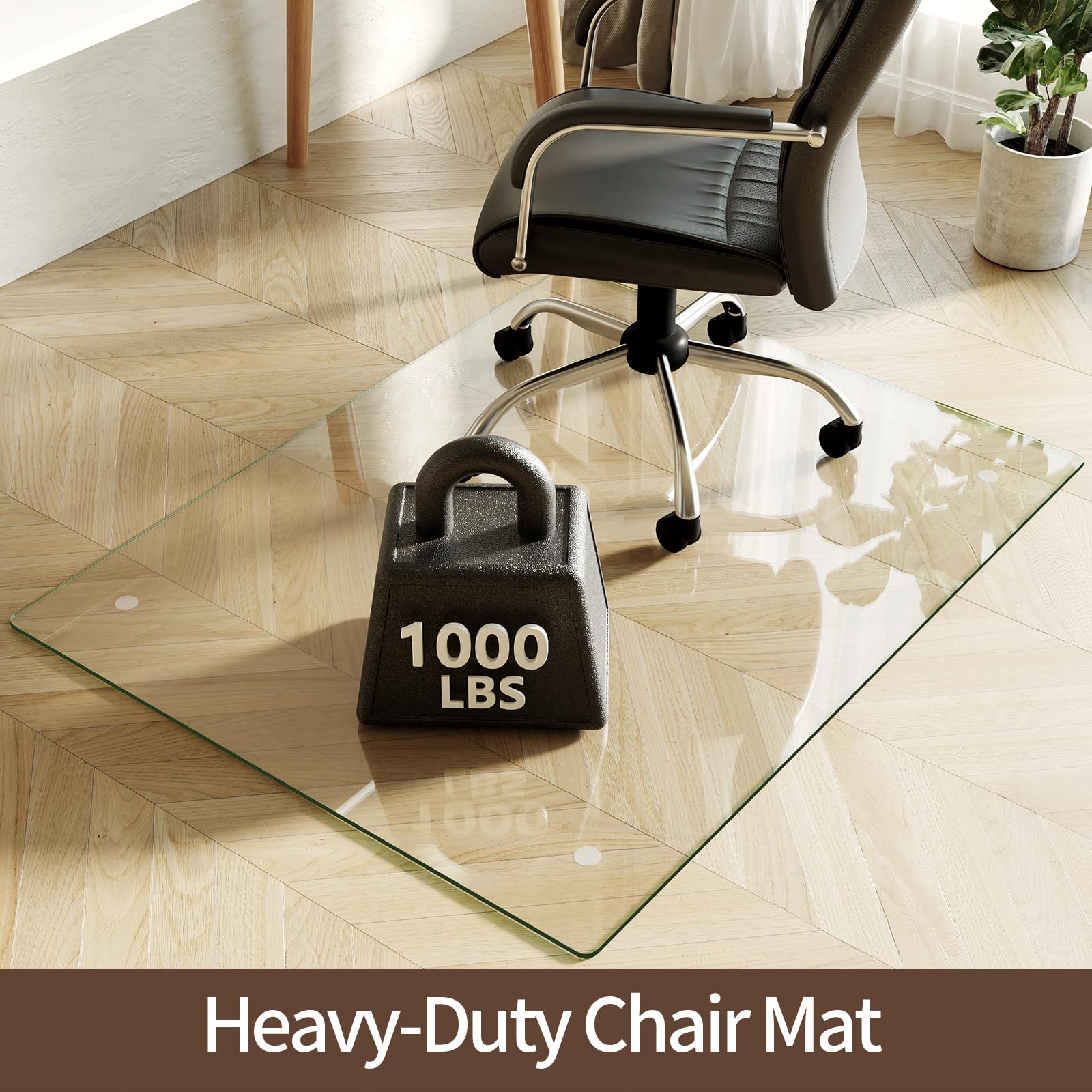 Tempered Glass Chair Mat 46"x36"
