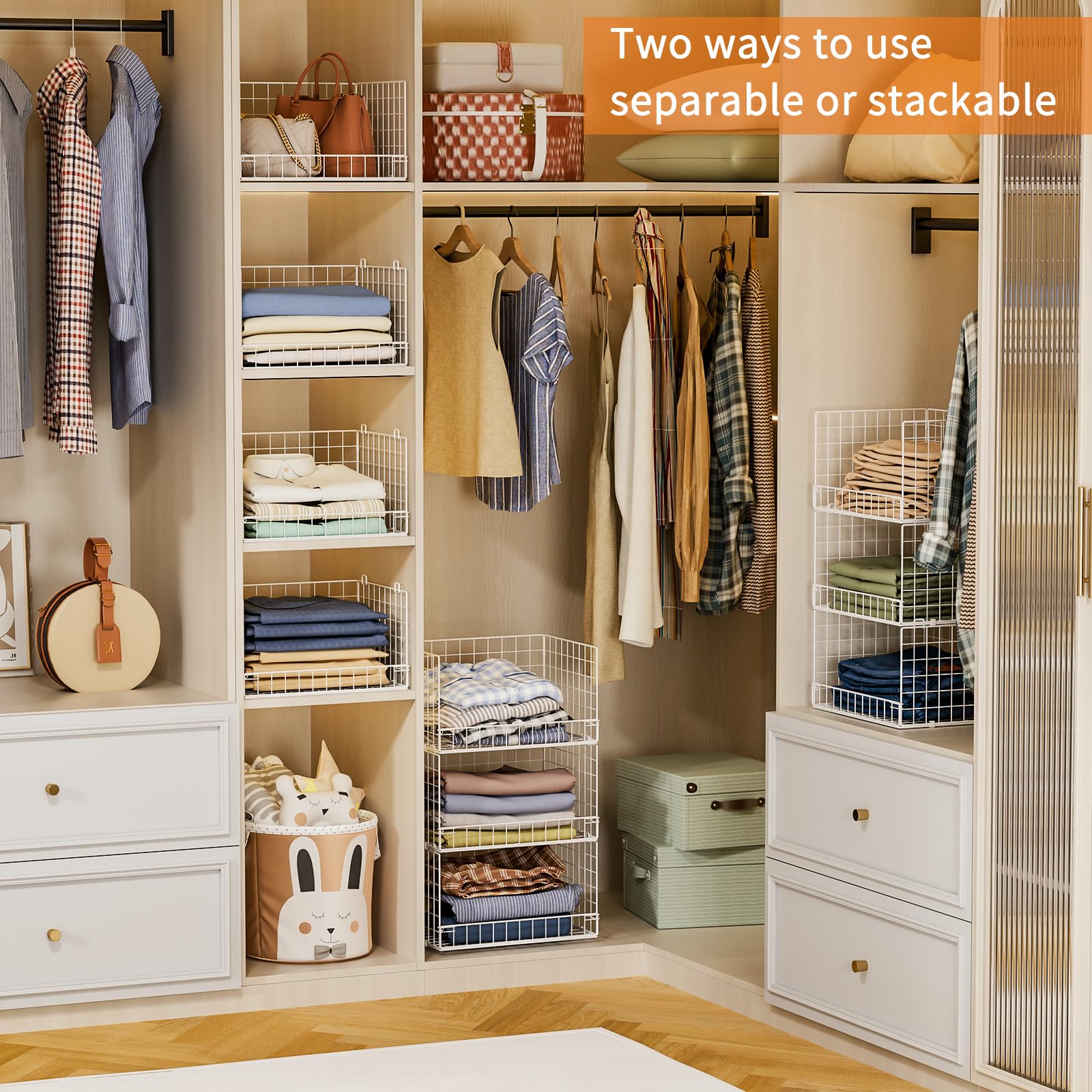 Closet Organizers and Storage Basket