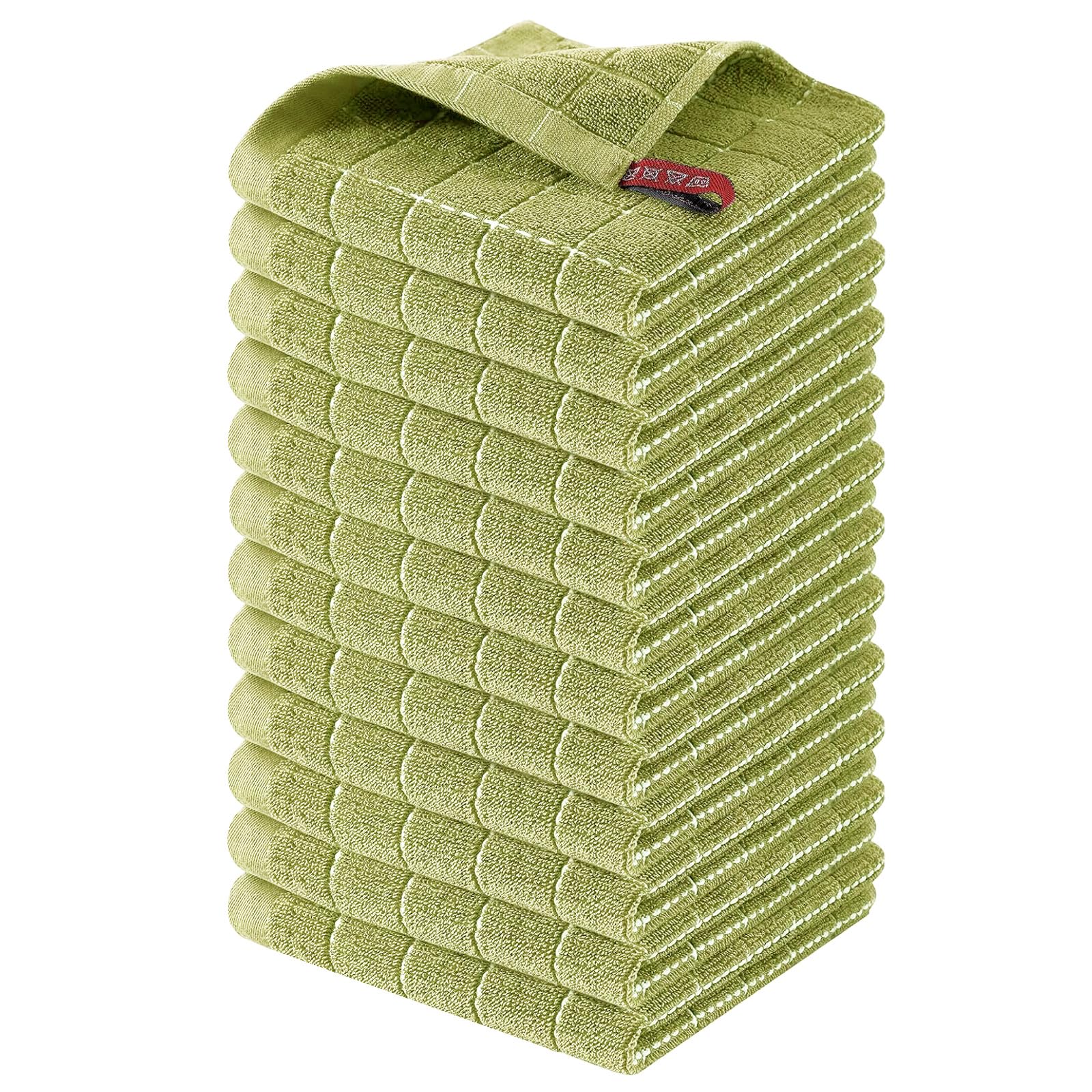 100% Cotton Terry Kitchen Dish Cloths (12 Count)