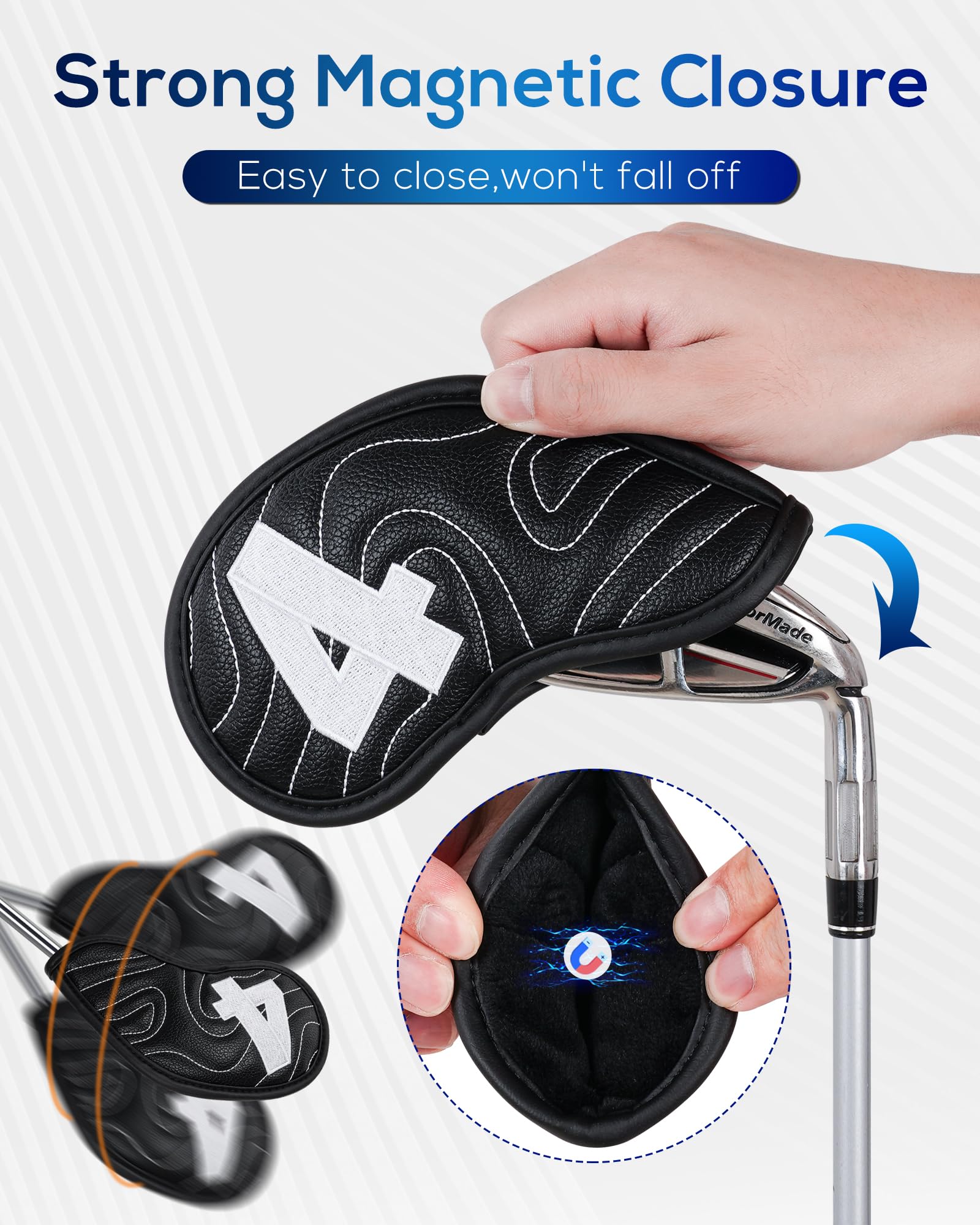 Magnetic Golf Iron Club Covers