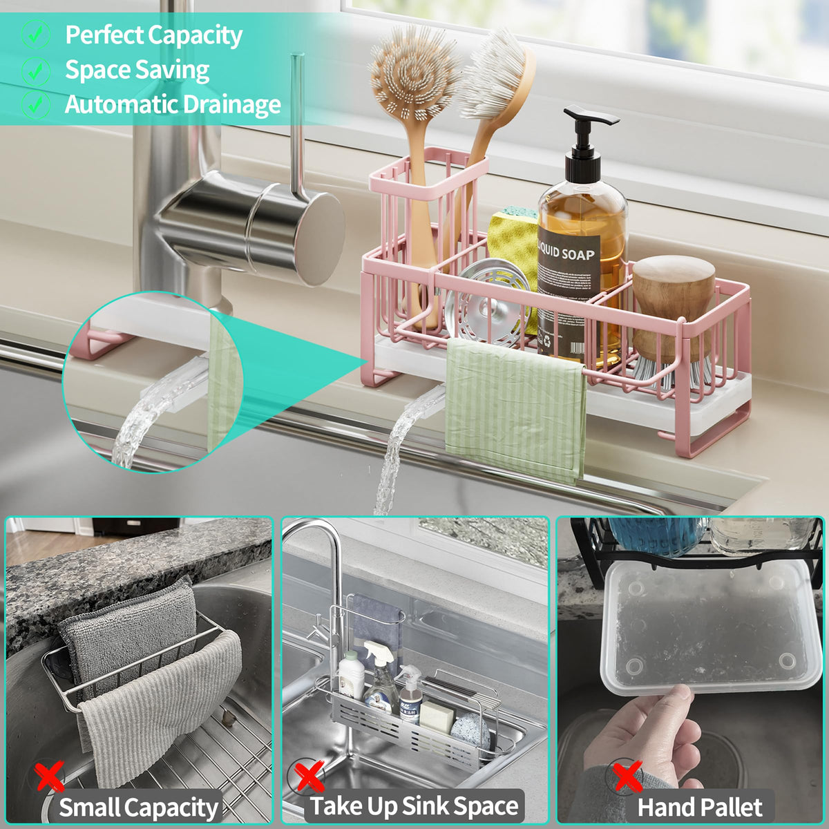 Sponge Holder for Kitchen Sink