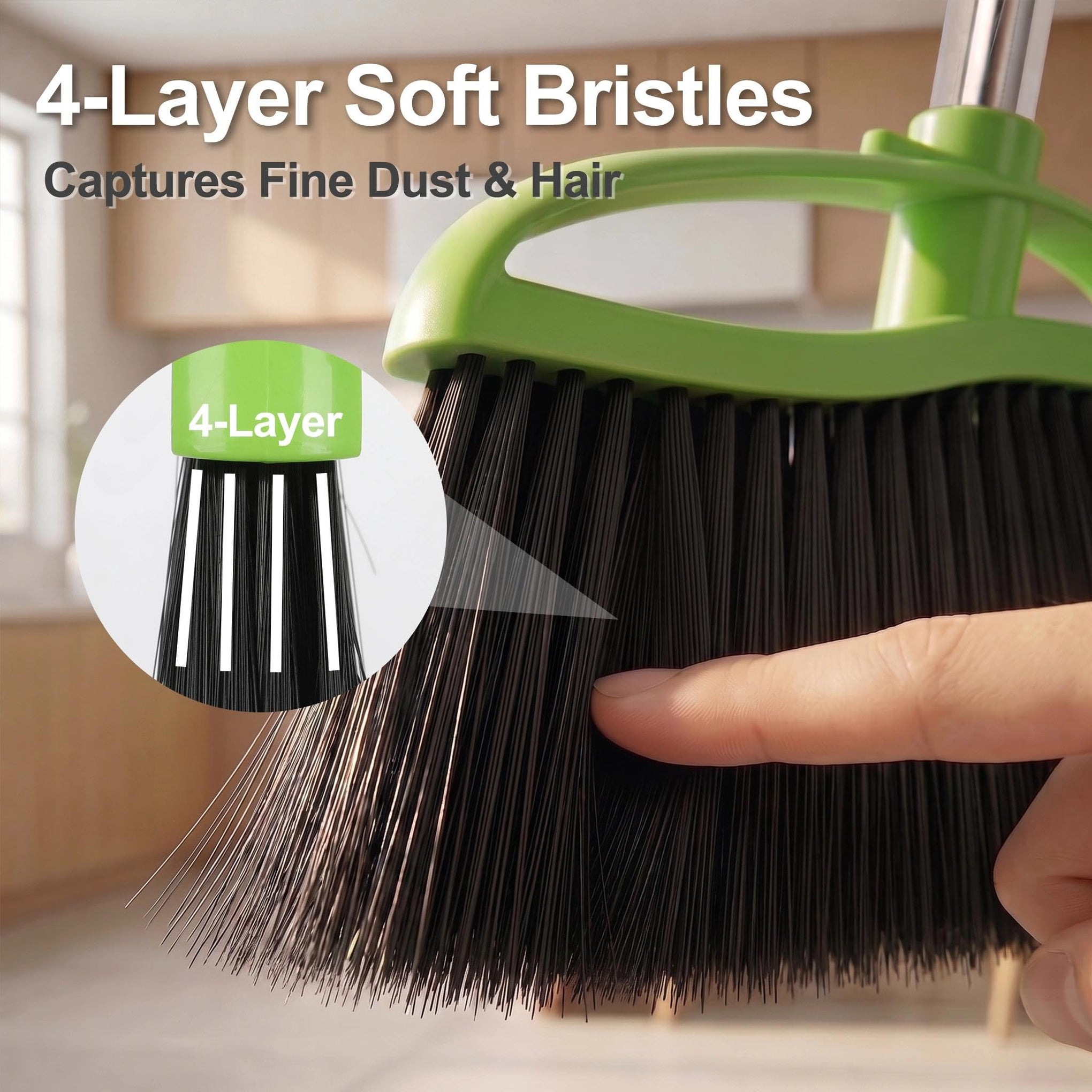 Soft Bristle Indoor Broom
