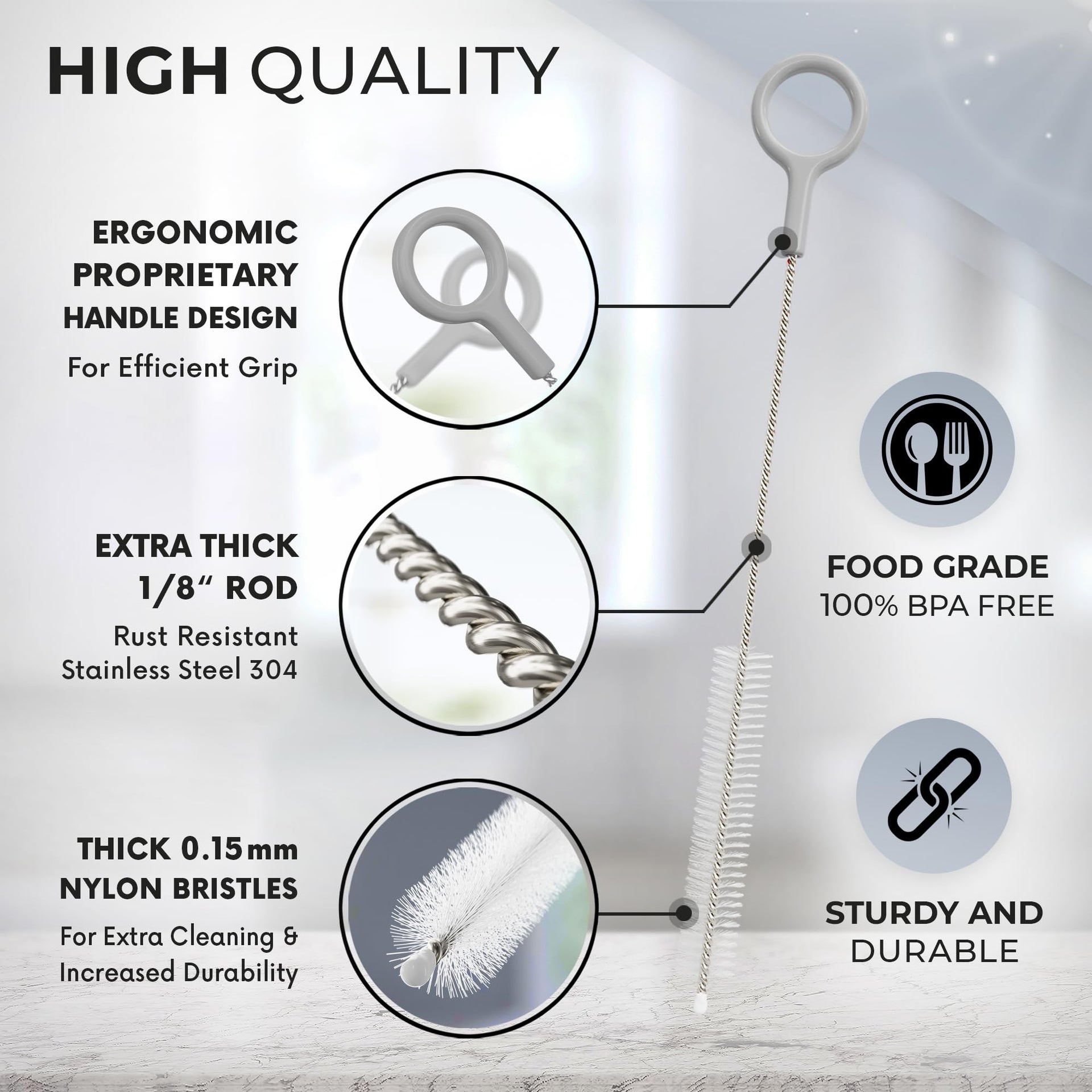 Heavy Duty Cleaning Brushes Set of 4 (4 Count)