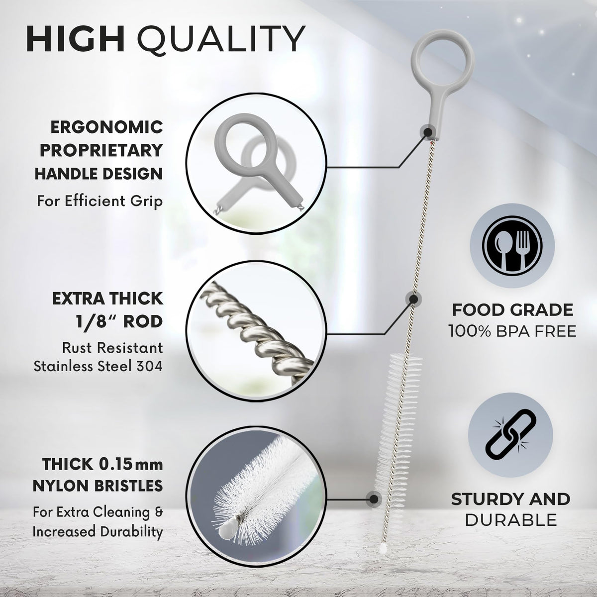 Heavy Duty Cleaning Brushes Set of 4 (4 Count)