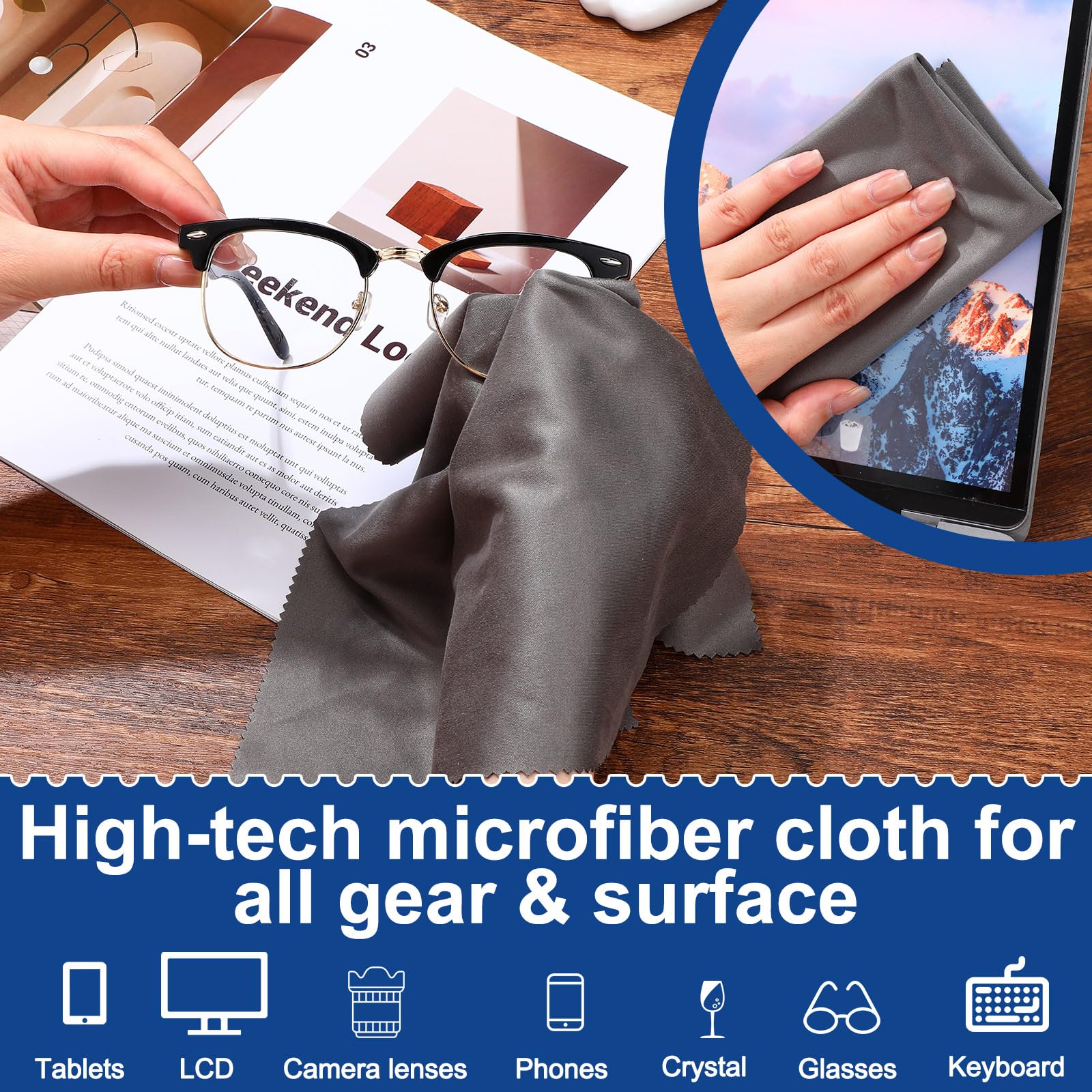12 Pack Microfiber Cleaning Cloth