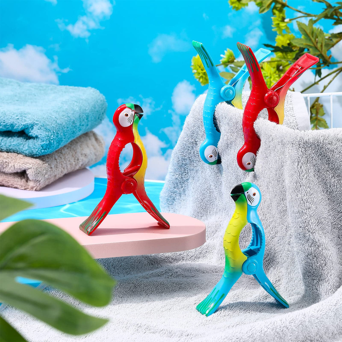 4 Pcs Beach Towel Clips (4 Count)