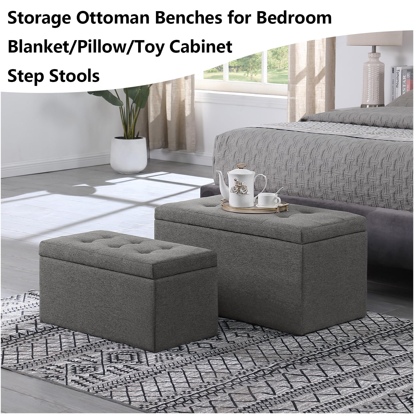 Storage Ottoman Bench with 2.56