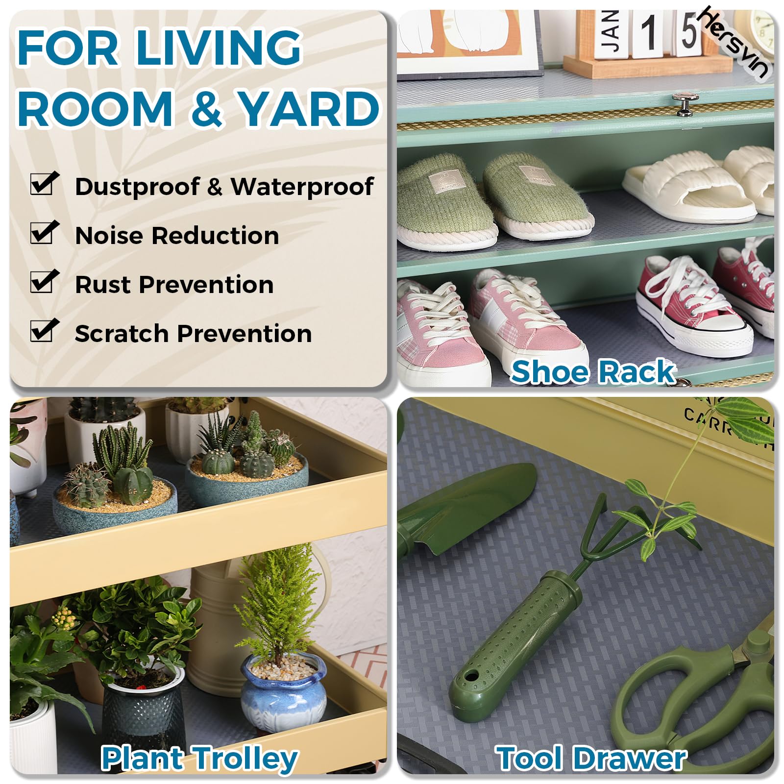 Shelf Liners 24 in x 20 ft EVA Drawer Mats (40 Sq Ft)