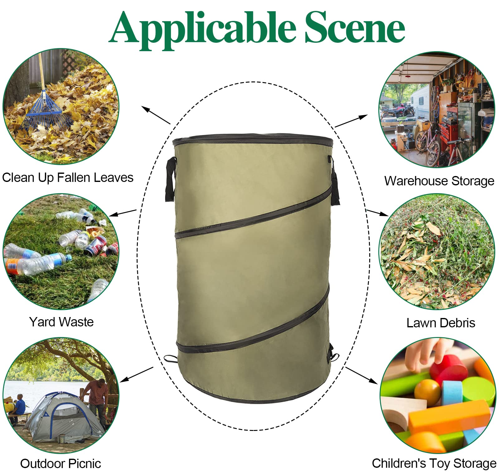 Collapsible Lawn and Leaf Bag Pop (2 Count)