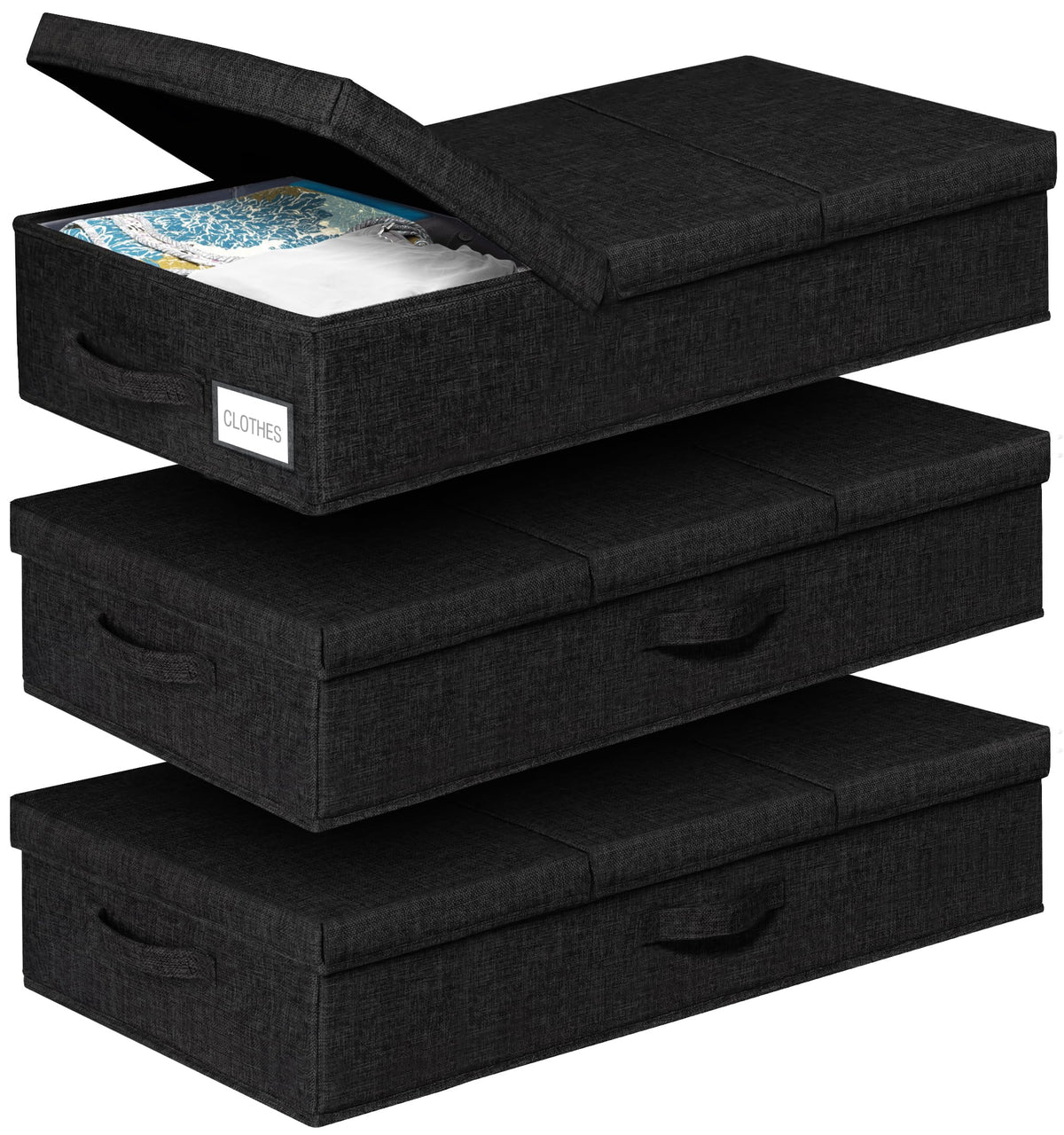 6 in Tall Stackable Under Bed Storage Containers (3 Count)