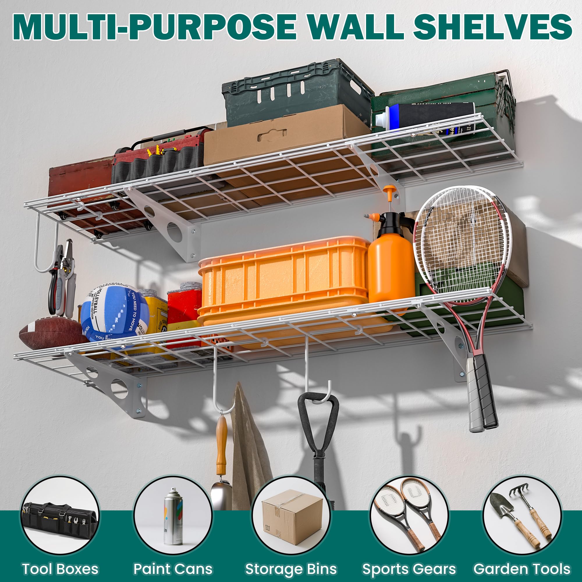 Garage Wall Shelves (2 Count)