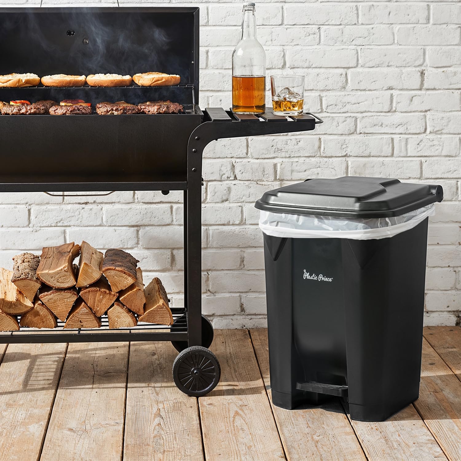 14 Gallon Step Trash Can for Kitchen