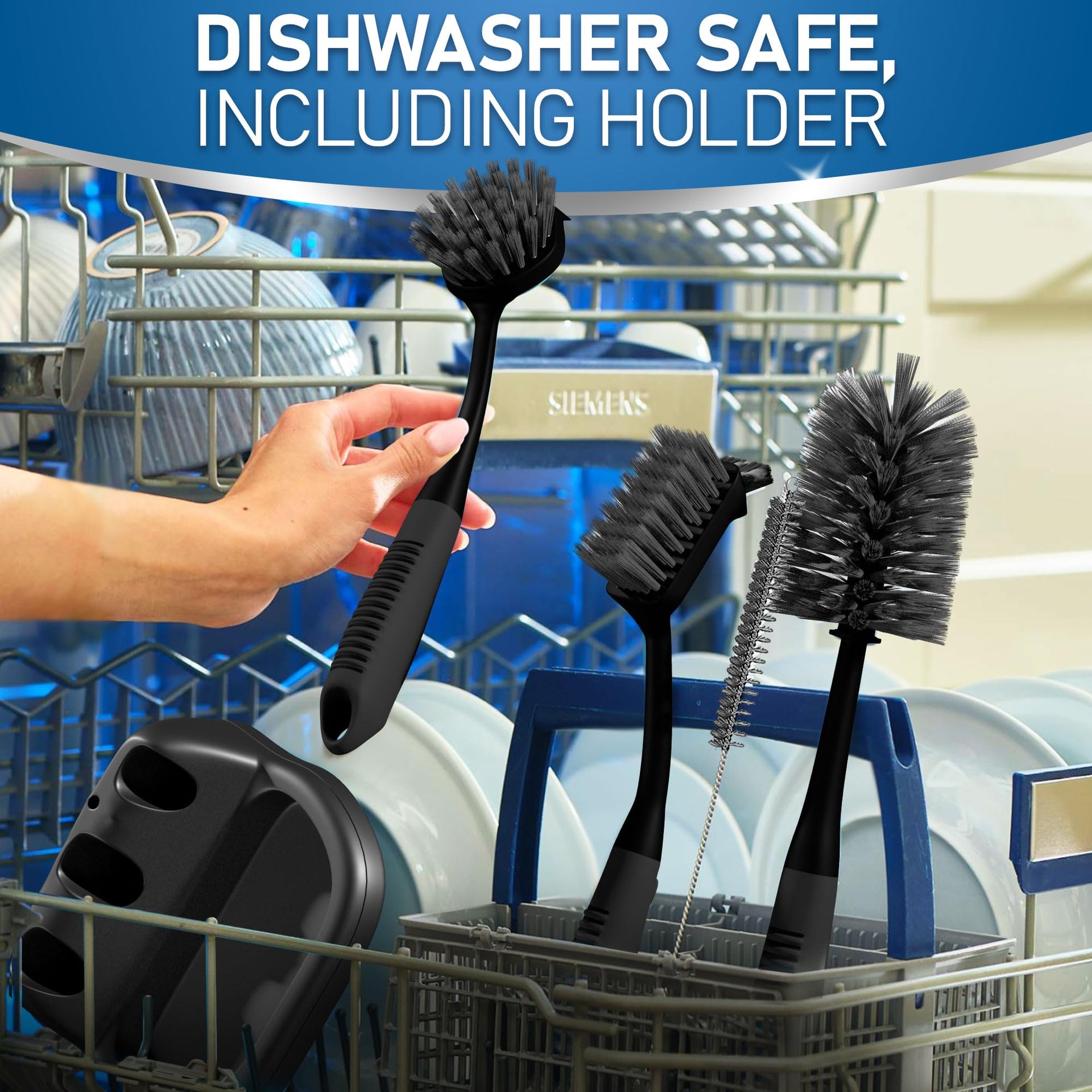 Dish Brush Set of 5 with Holder (5 Count)