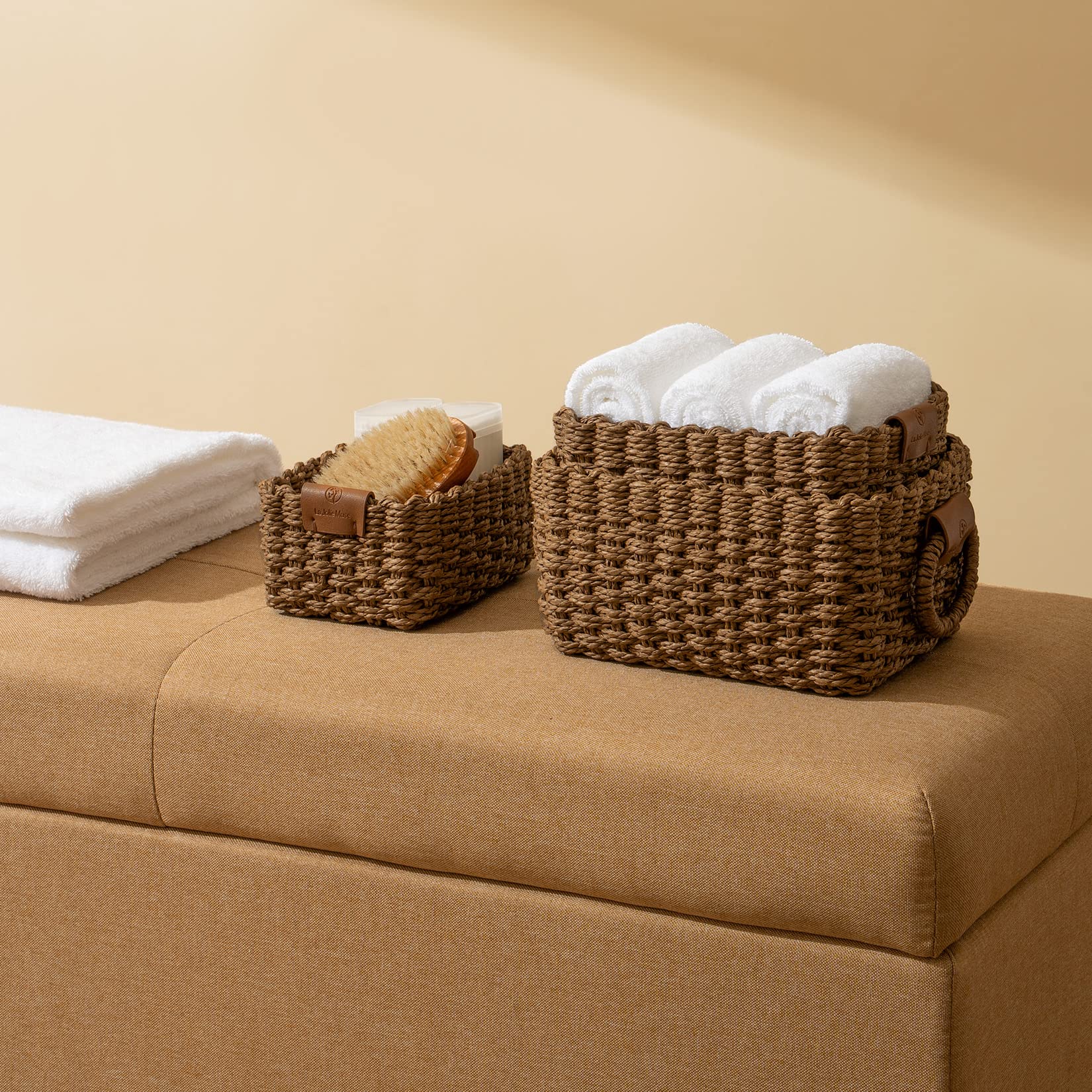Small Wicker Baskets for Organizing (3 Count)