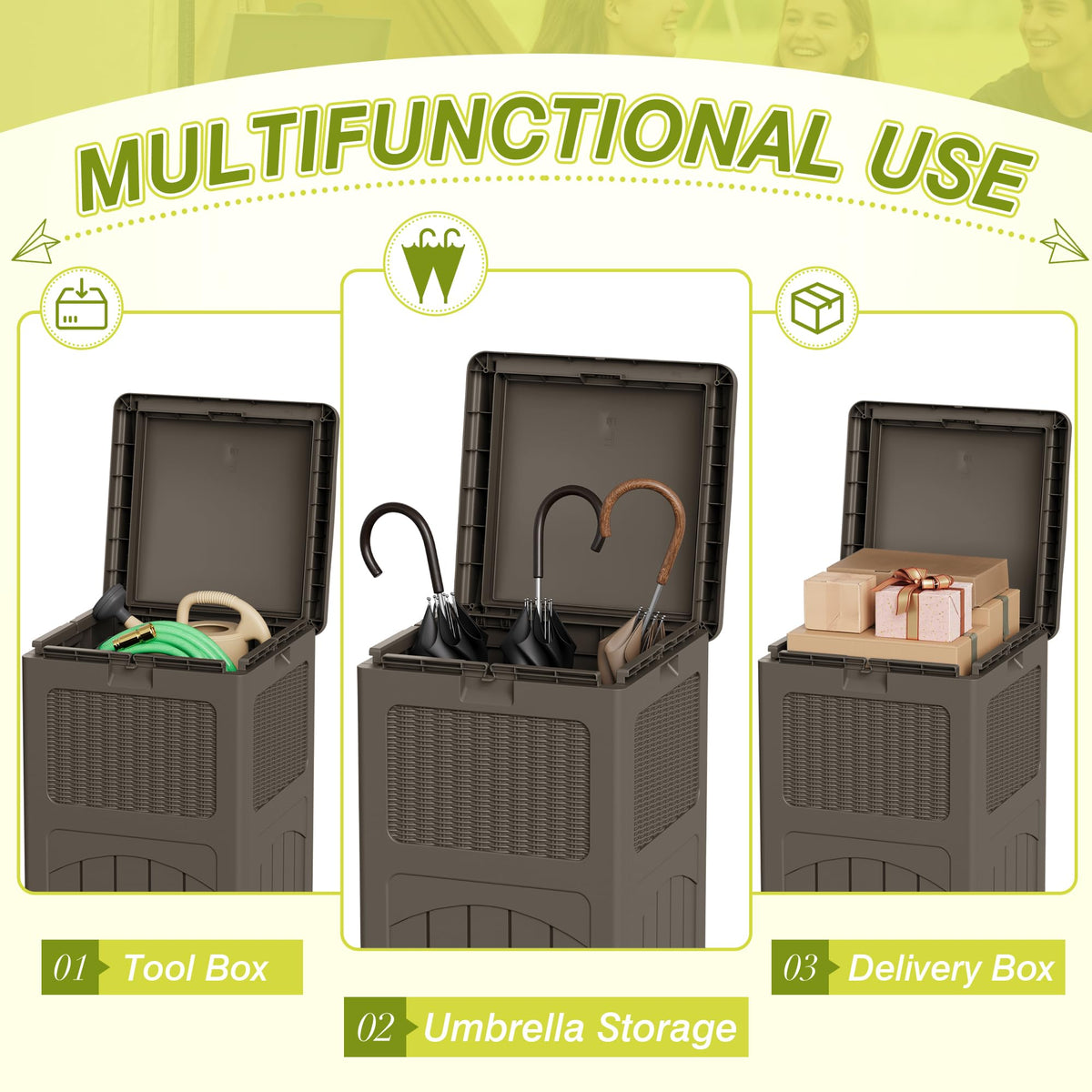 33 Gallon Outdoor Trash Can with Lid