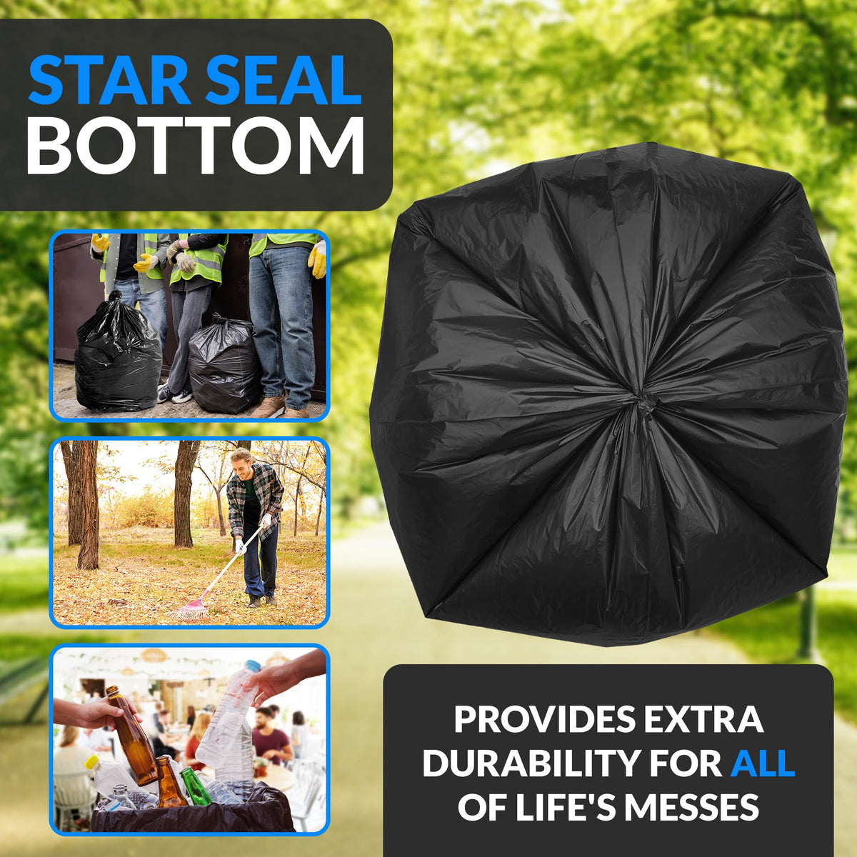 55 60 Gallon Trash Bags Heavy Duty (150 Count)