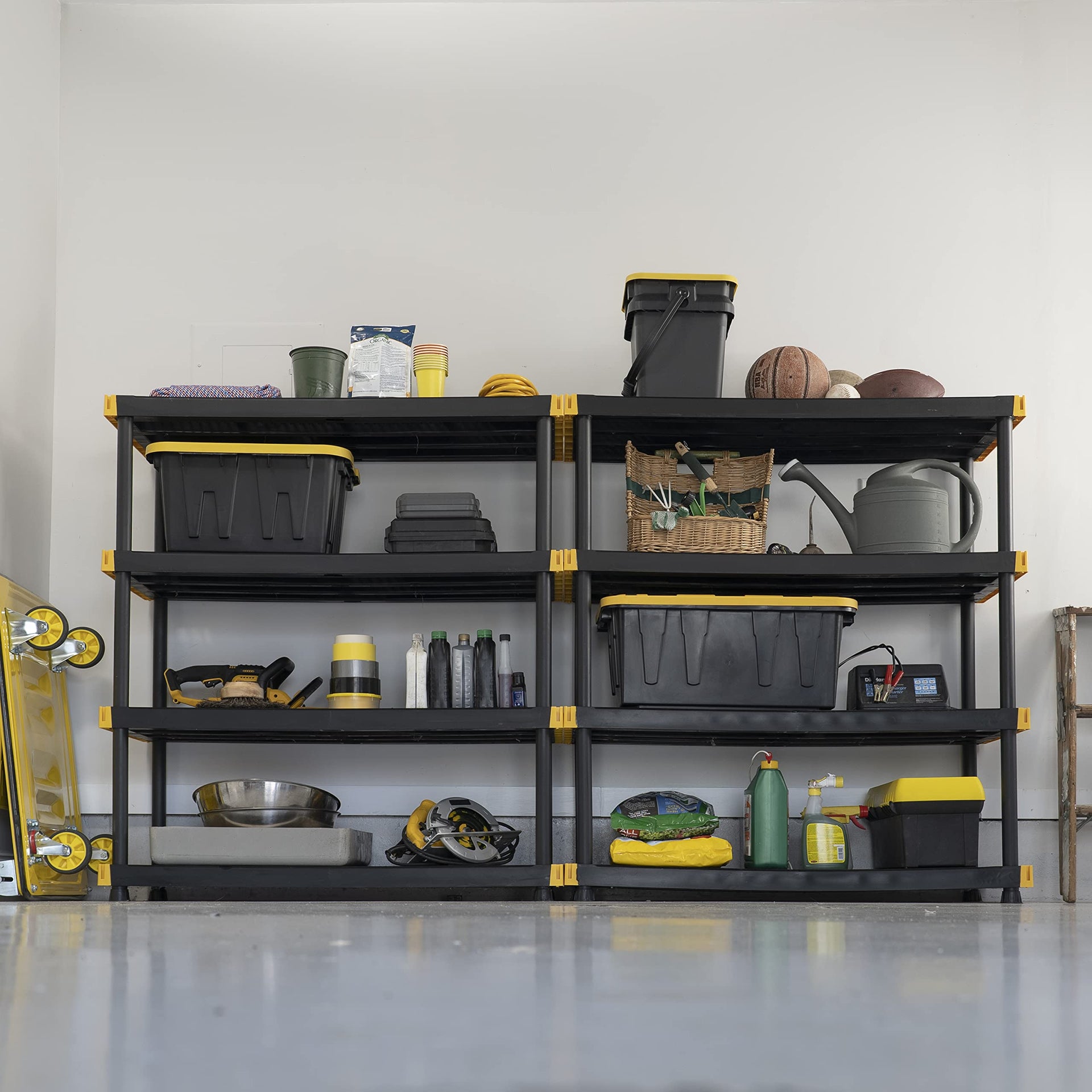 Heavy Duty 4 Tier Garage Storage Shelves + 4