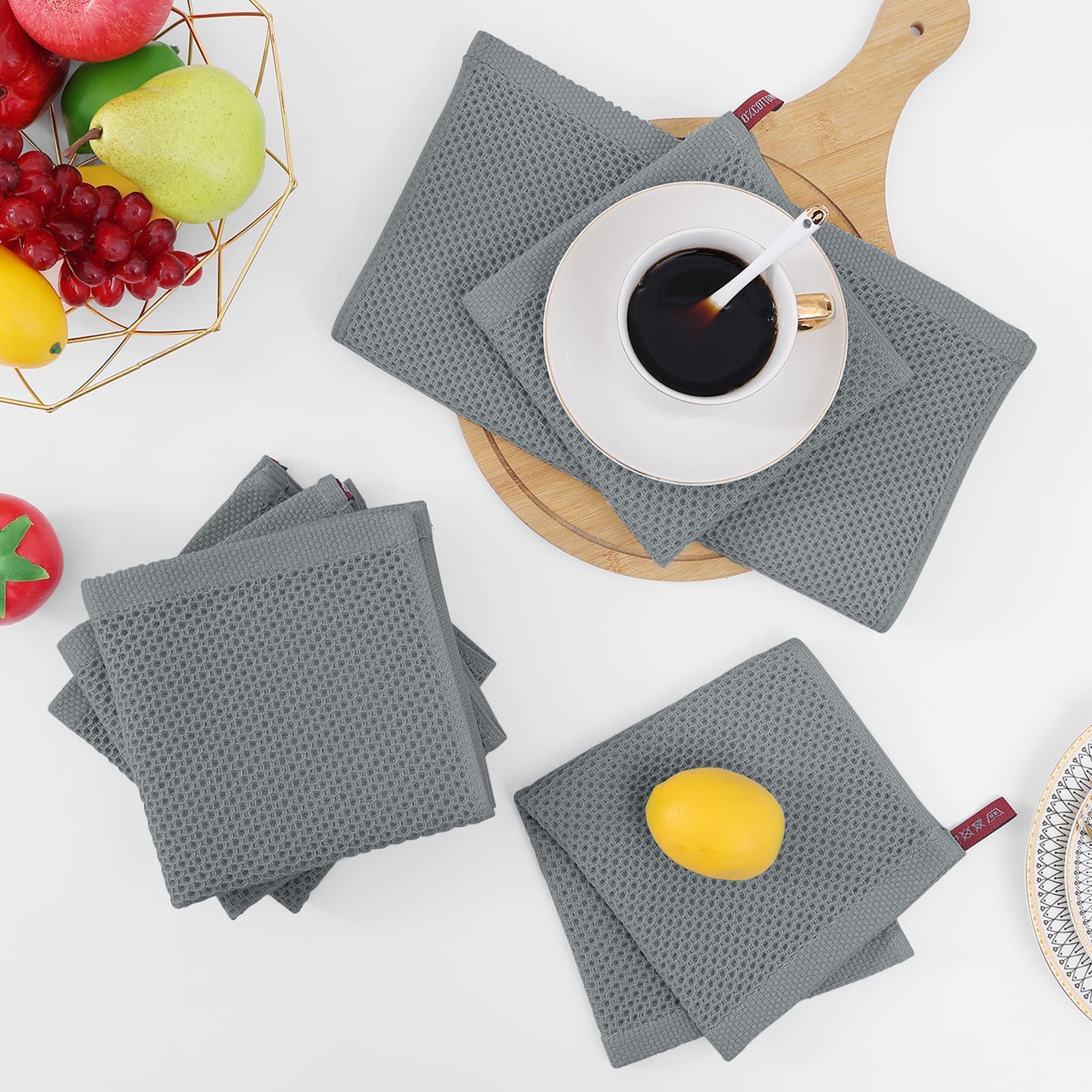 100% Cotton Waffle Weave Kitchen Dish Cloths 24 (24 Count)