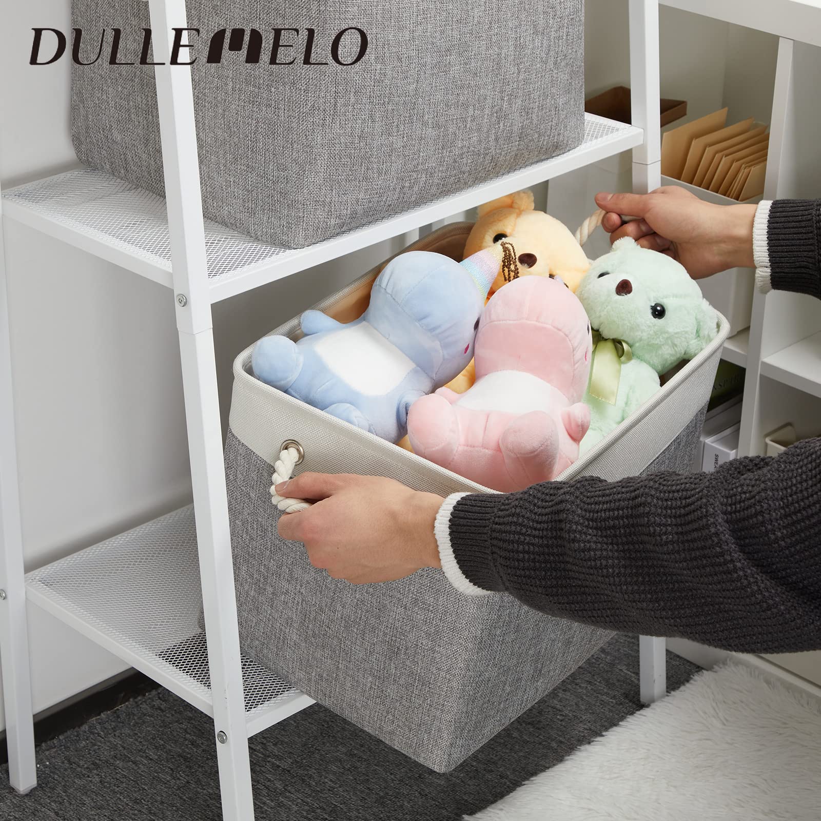 Large Fabric Collapsible Cube Storage Baskets for Organizing 16x12x12