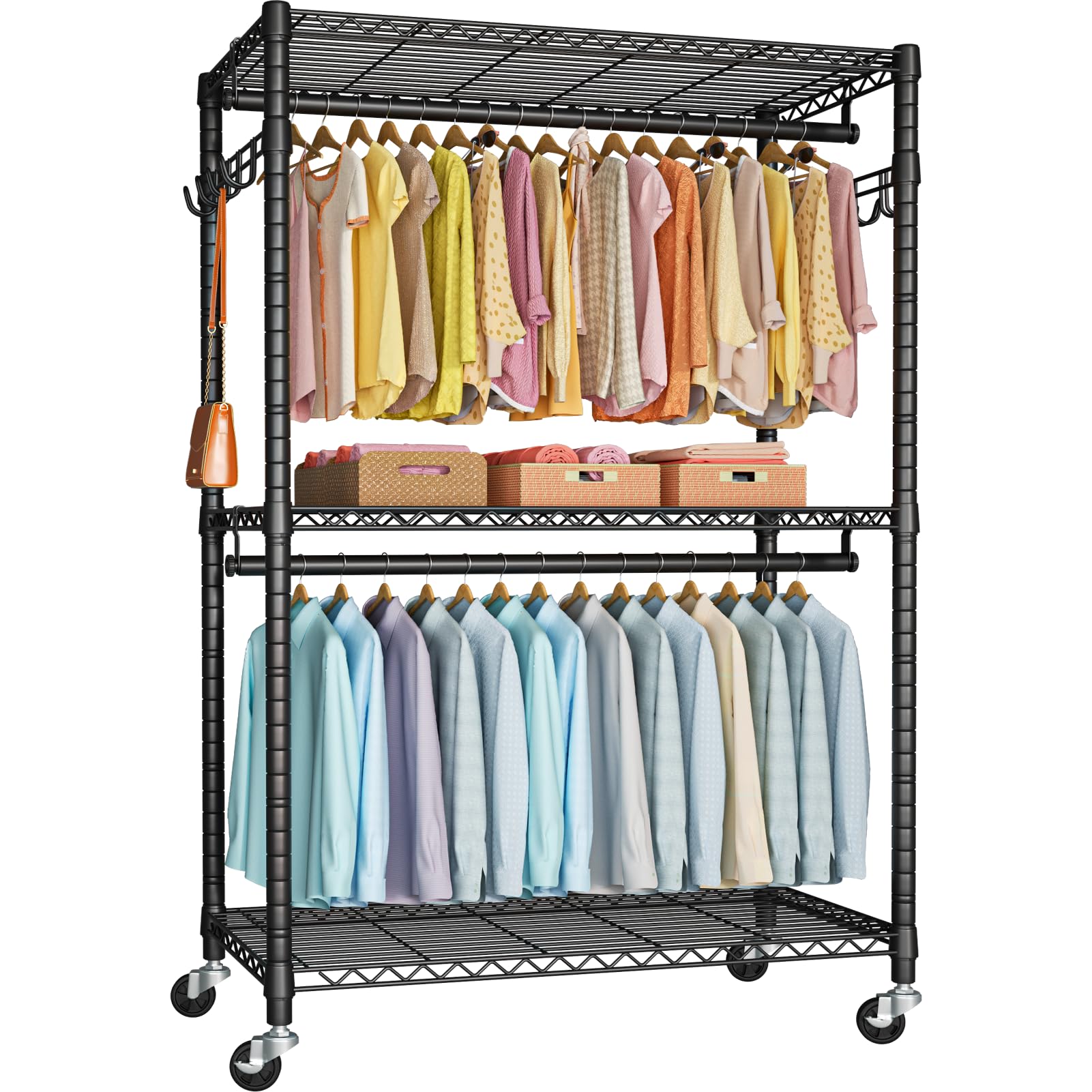 P1 Plus Rolling Clothes Rack