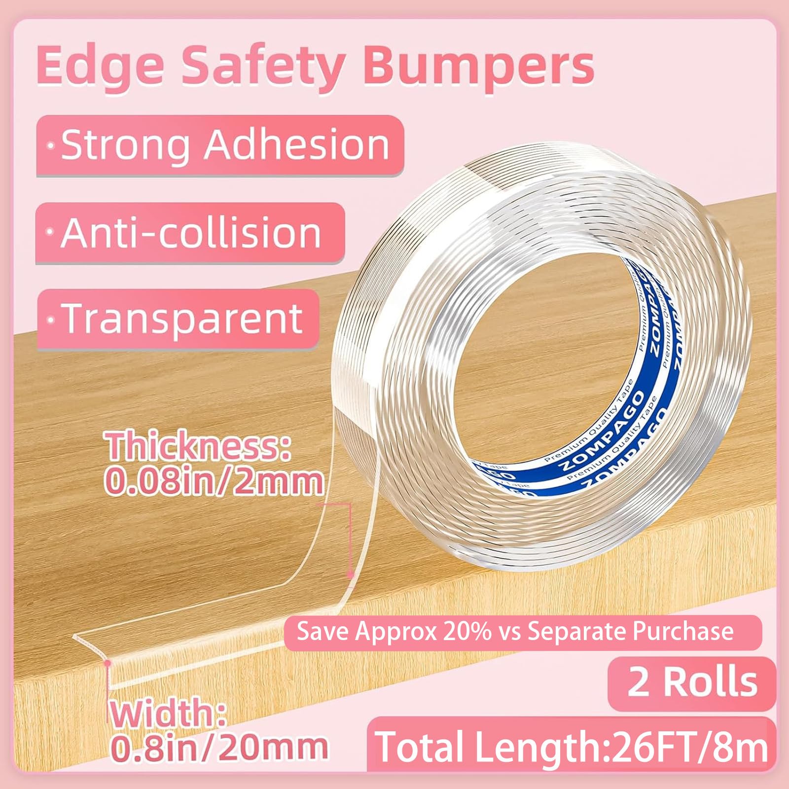 Baby Corner Proofing Edge Protector Strip (2 Count)