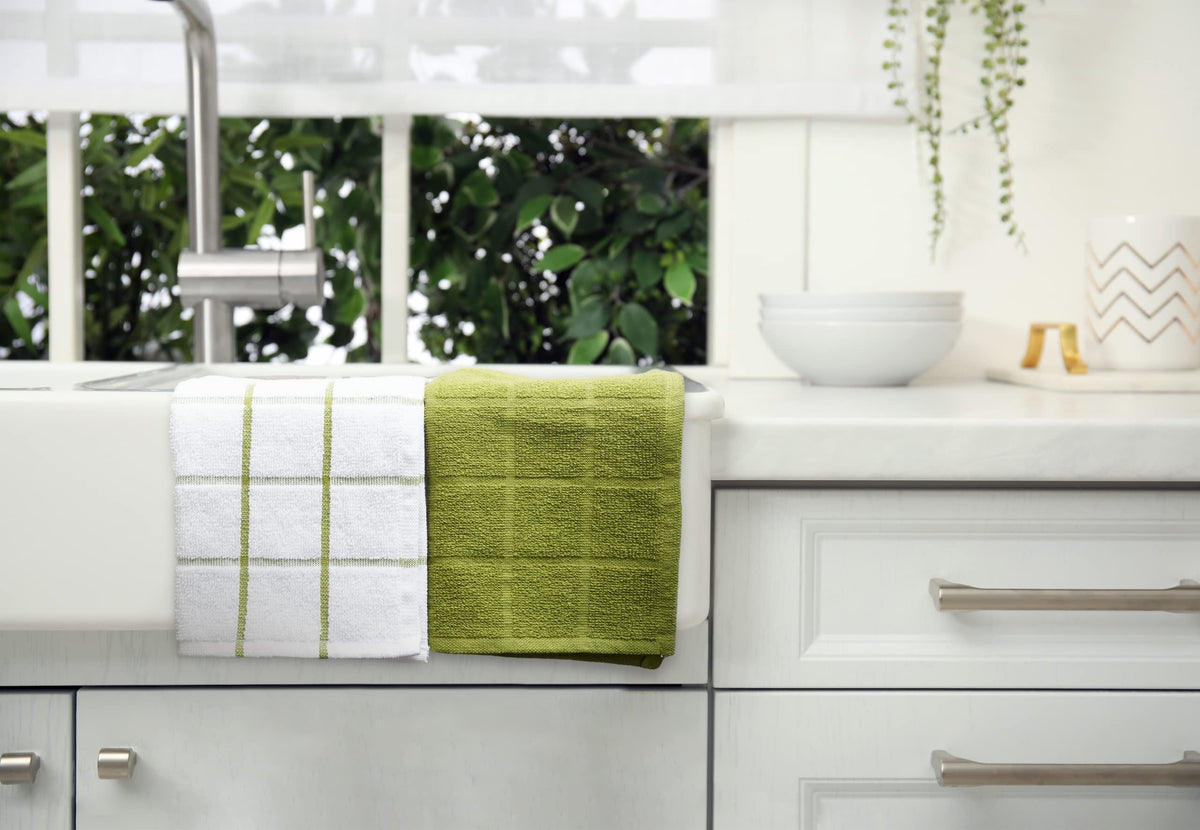 100% Cotton Terry Dish Cloth & Dish Towel (6 Count)
