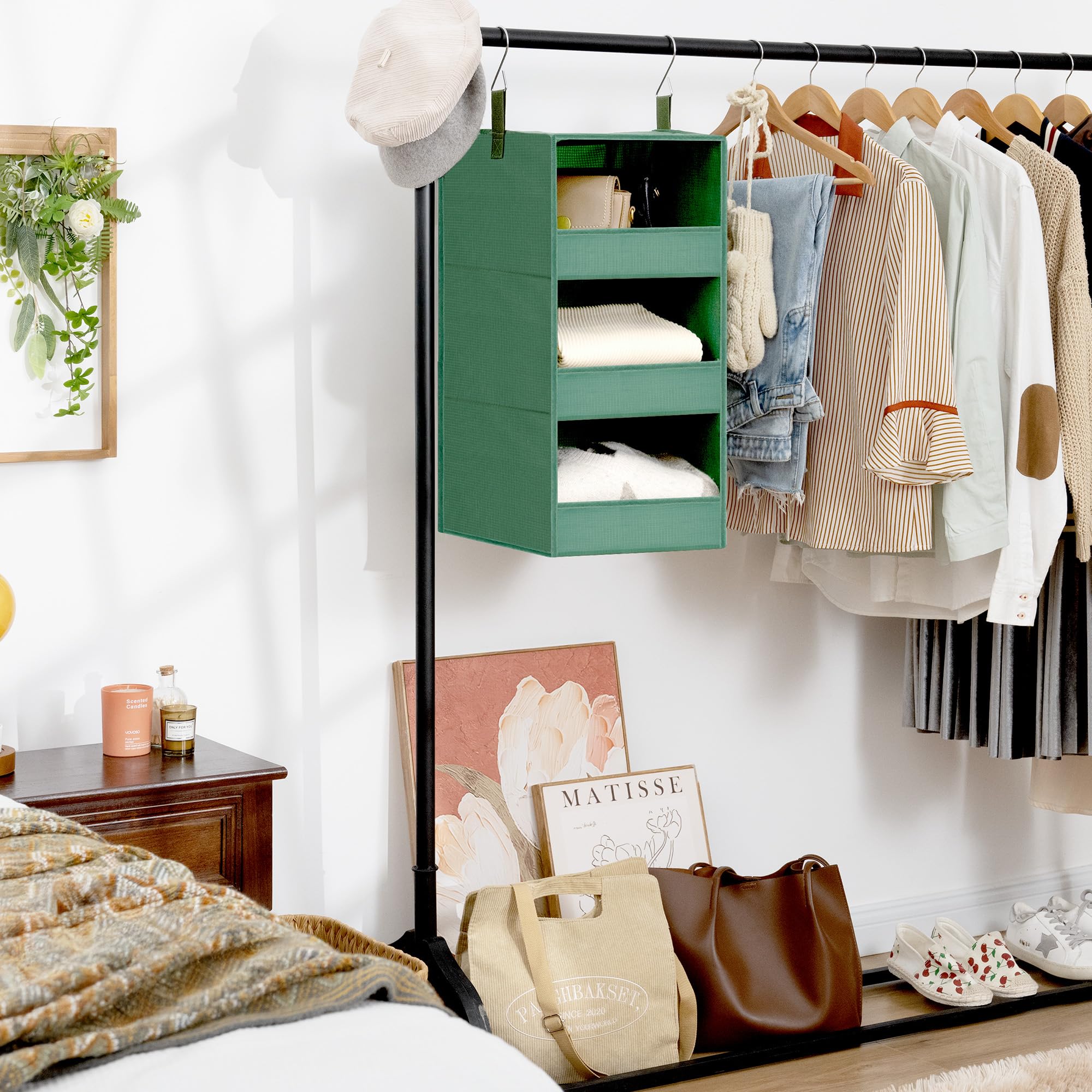 3 Shelf Hanging Closet Organizer
