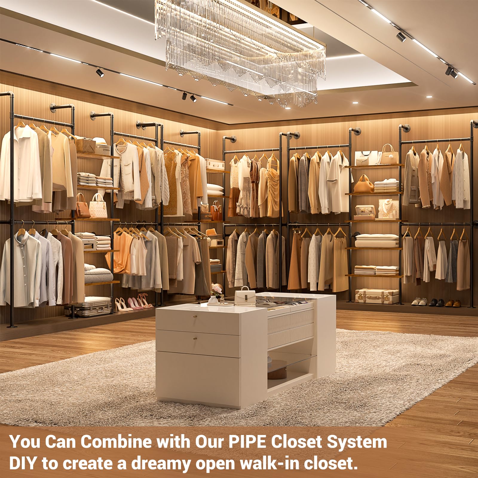 Industrial Pipe Clothing Rack