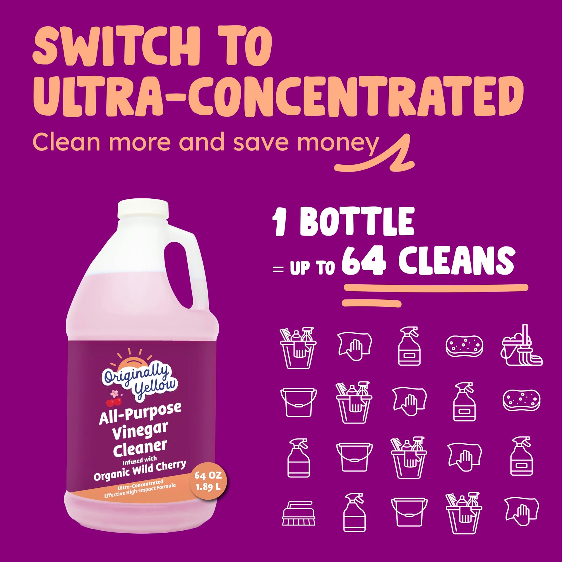 Lavender White Vinegar For Cleaning Purpose (128 Fl Oz)