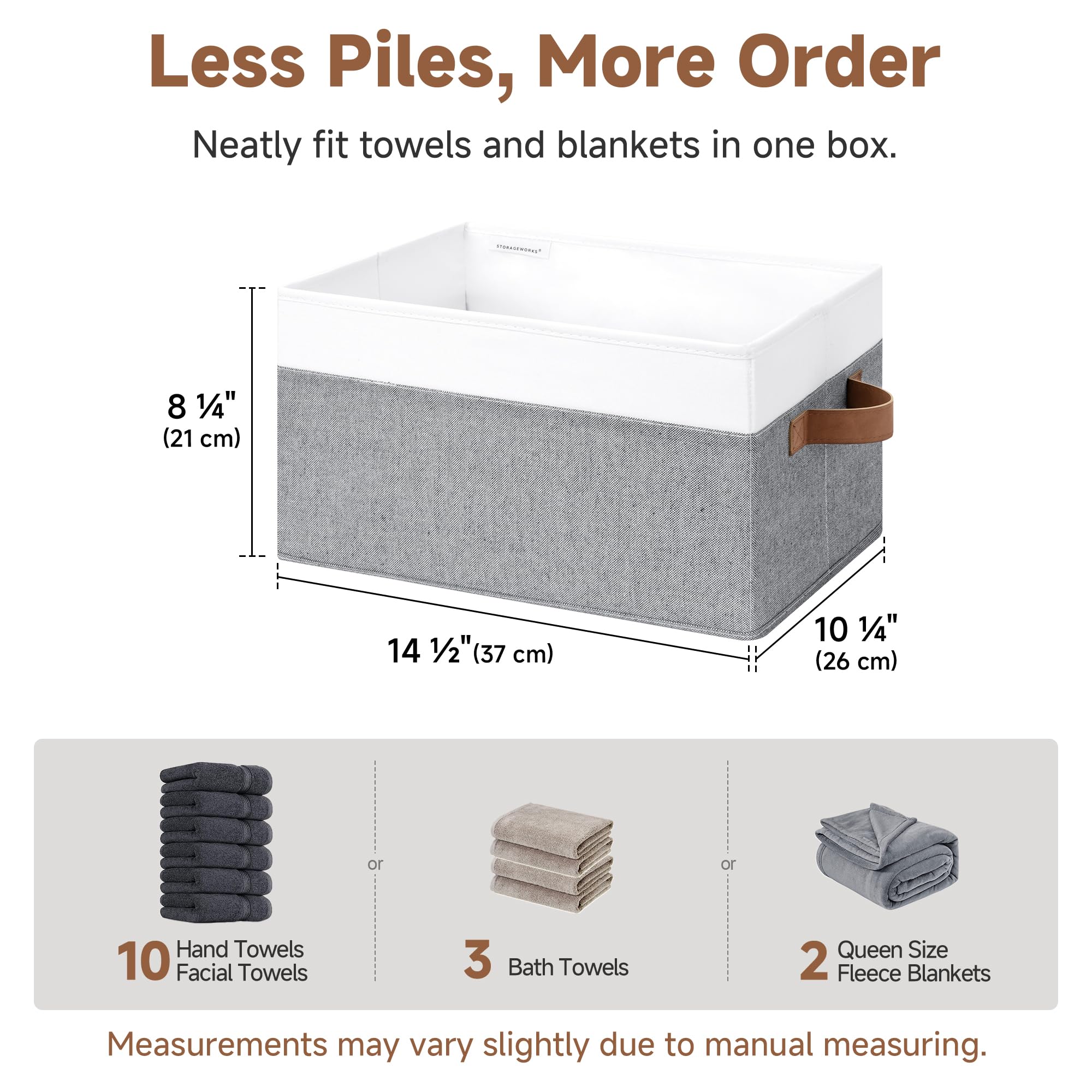Closet Storage Bins (3 Count)