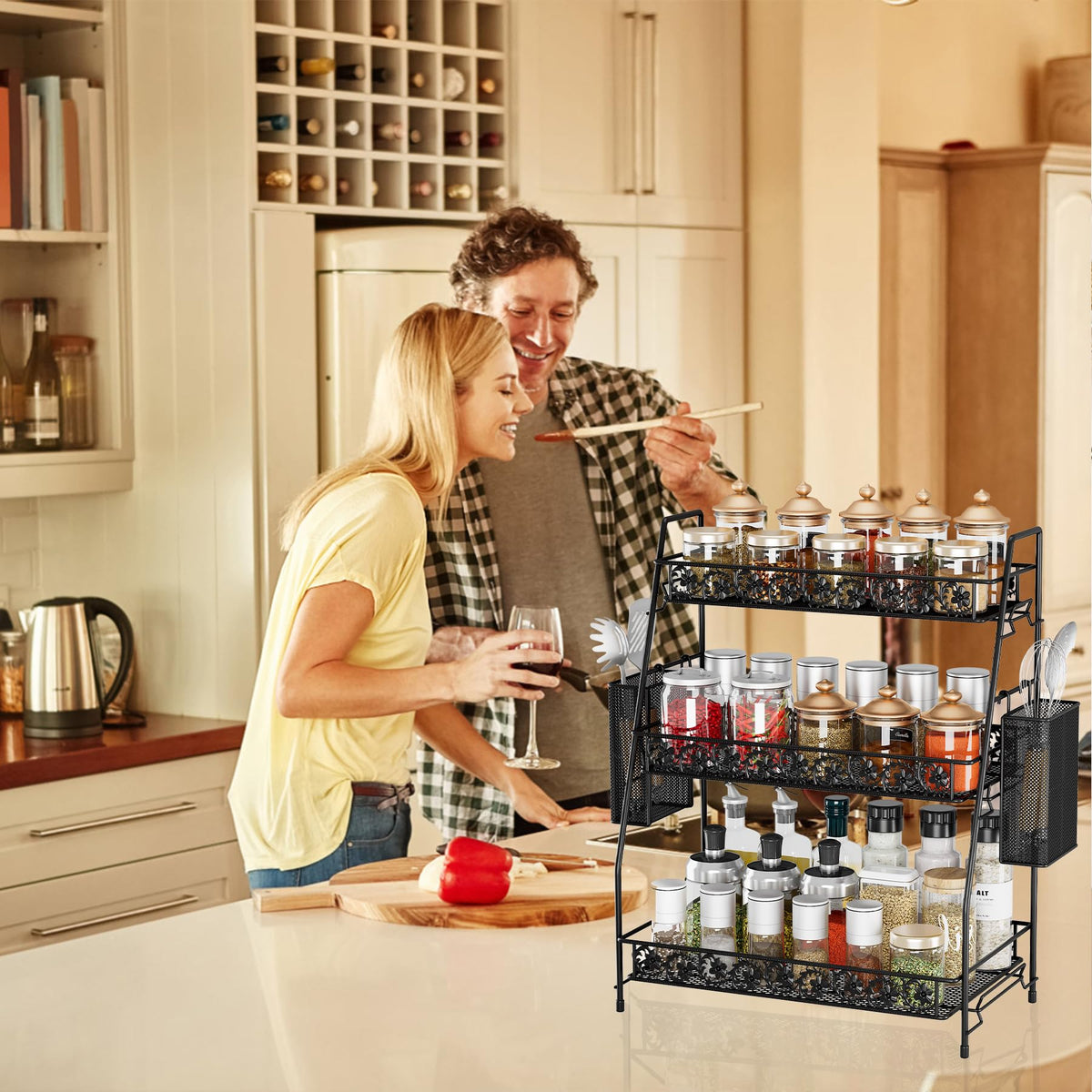3 Tier Shelf Storage Rack Organizer for Countertop Spice Racks