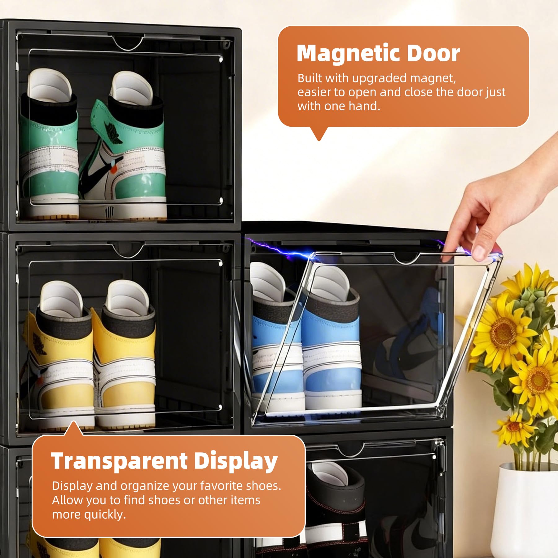 XL Shoe Storage Box Organizer (12 Count)