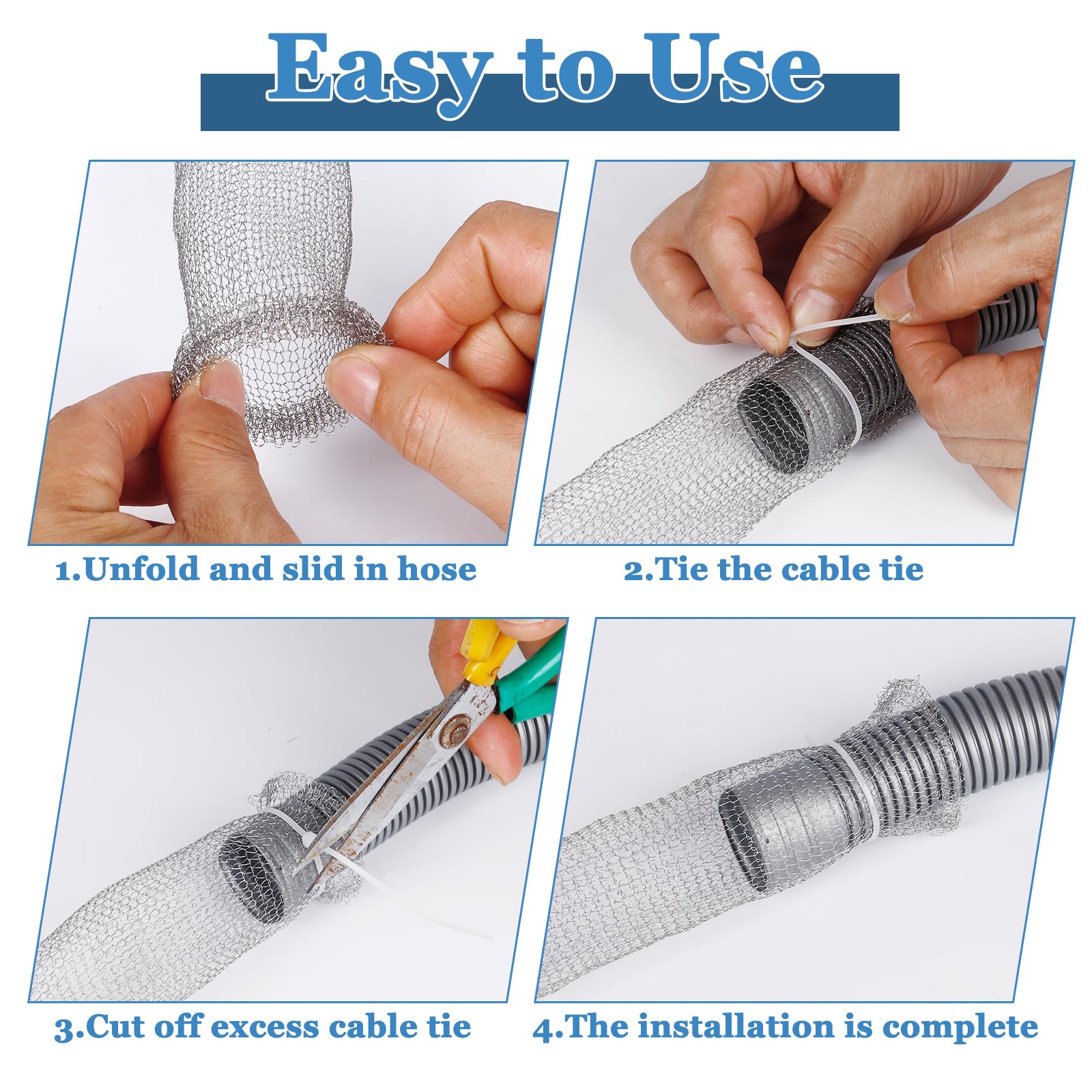 24 Pieces Stainless Steel Lint Traps for Washing Machine Hose