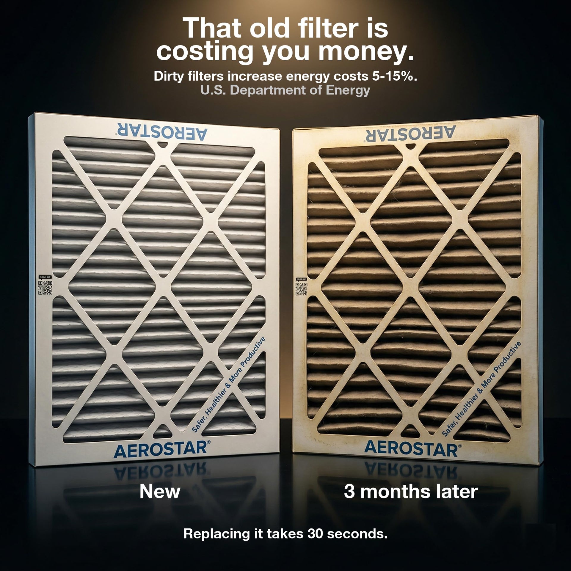 Air Filter 12x20x1 MERV 8 AC Filter (6 Count)