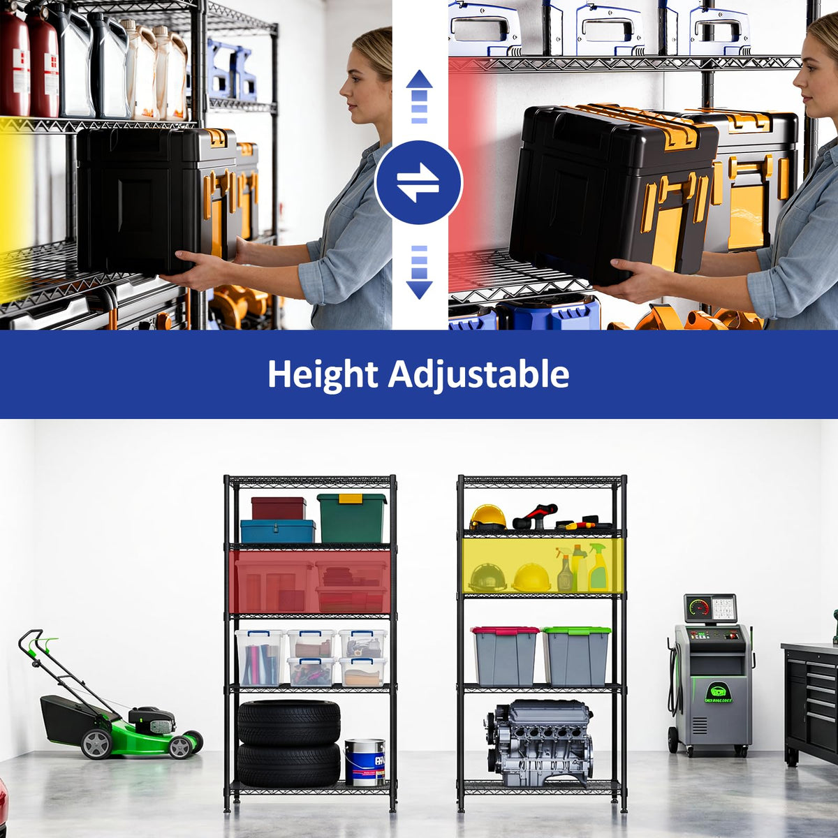 5 Tier Metal Wire Shelving Unit