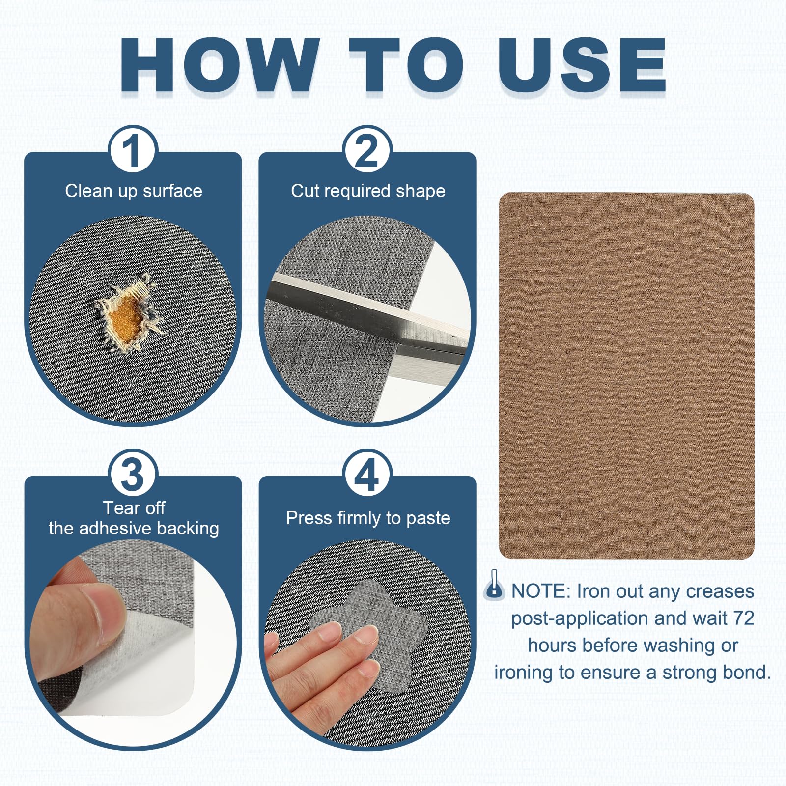 8x11 Inch Linen Repair Patches (2 Count)