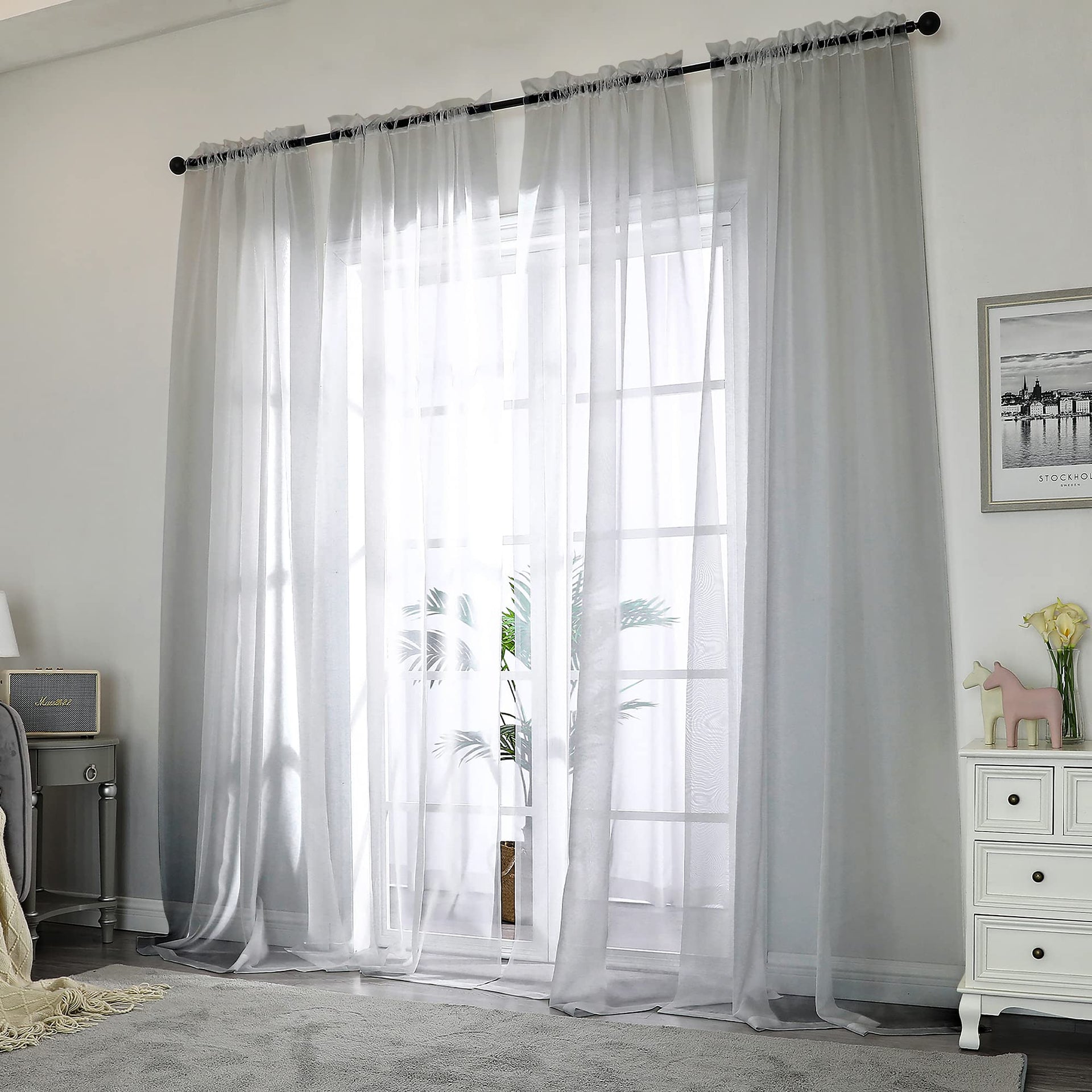 120 Inch Long Sheer Curtains for Bedroom
