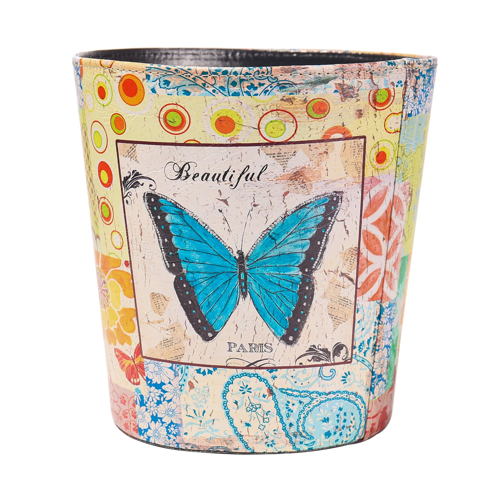 PU Leather Small Trash Can Wastebasket