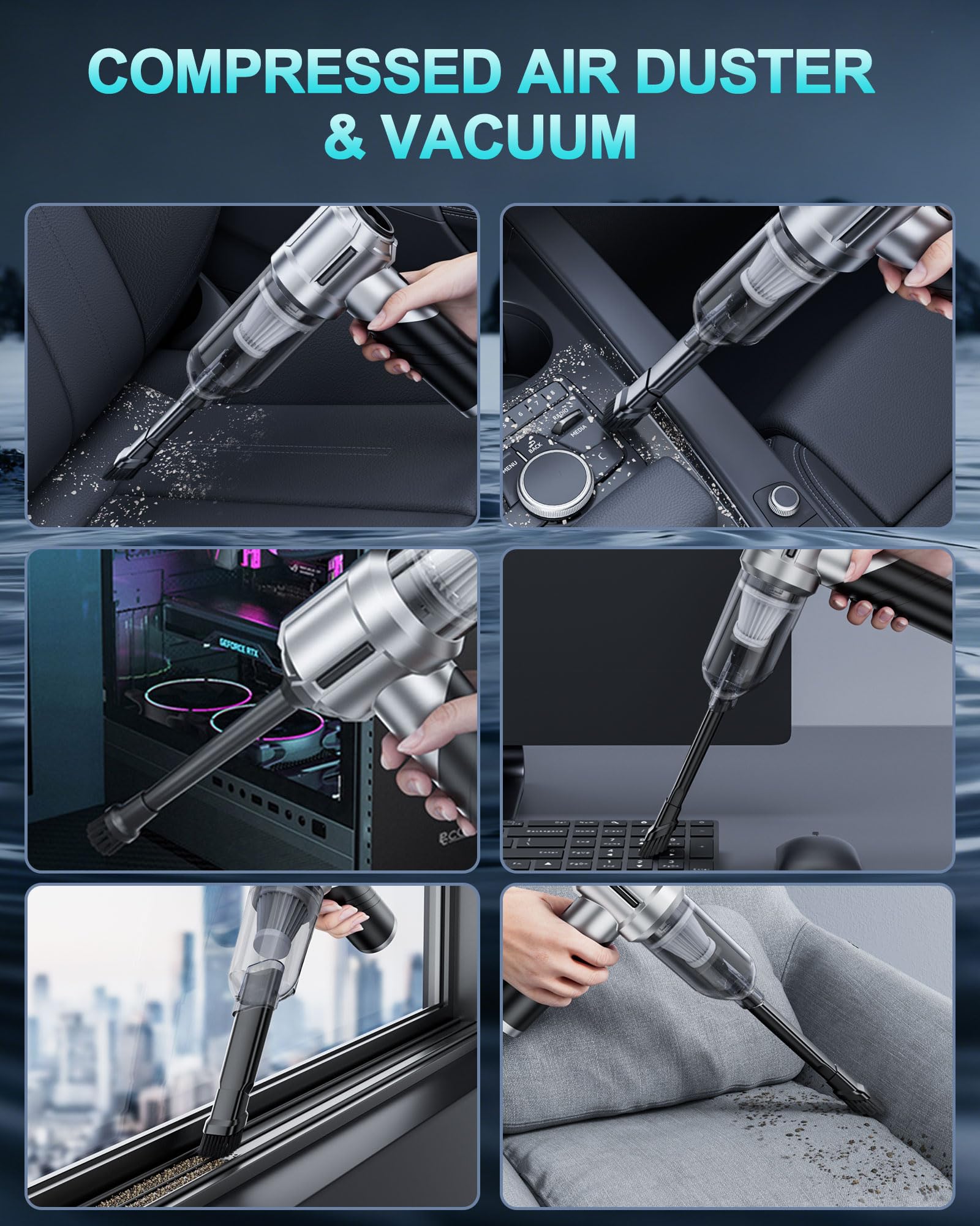 Car Vacuum Cordless Mini Handhled 4