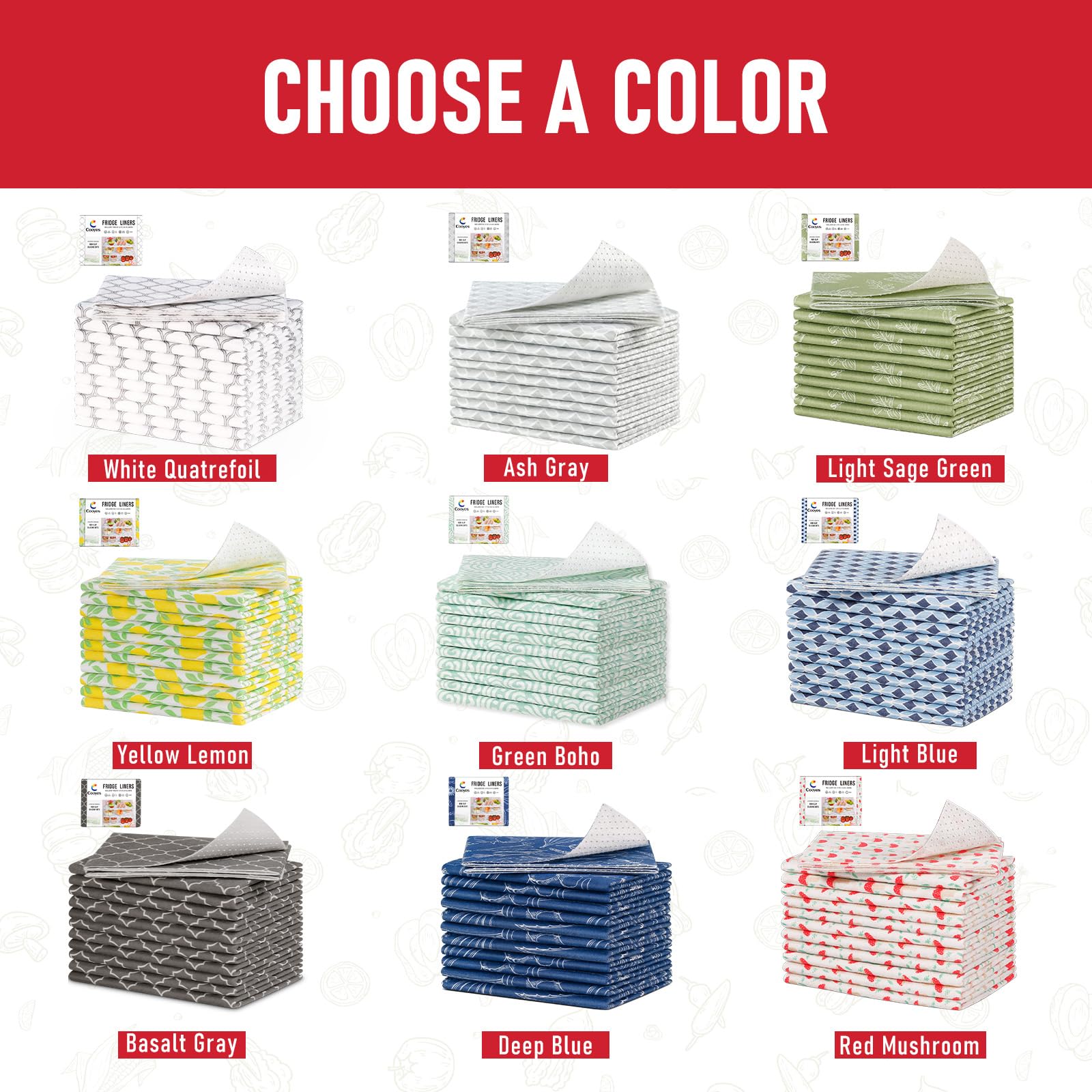 Non Slip Refrigerator Liners (12 Sq Ft)